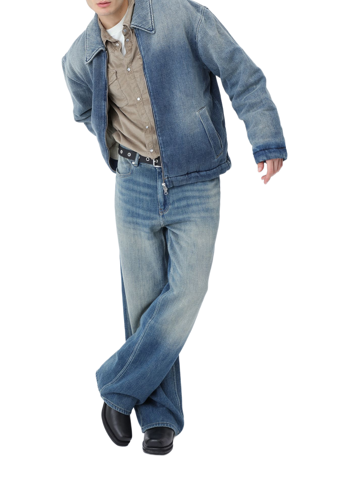 Case straight-leg jeans in cotton denim WON HUNDRED Blue