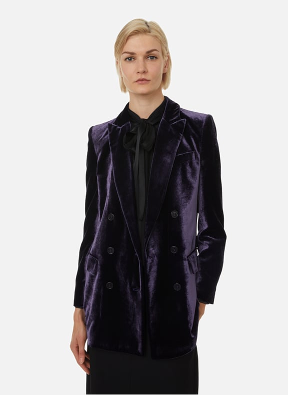 Purple velvet 2025 jacket womens