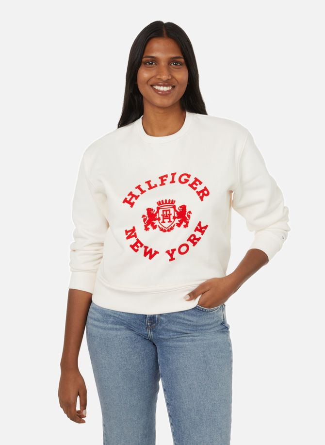 Sweatshirt en coton et polyester recyclé TOMMY HILFIGER