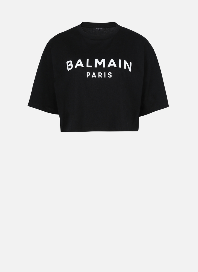 T-shirt court en coton éco-responsable imprimé logo balmain BALMAIN