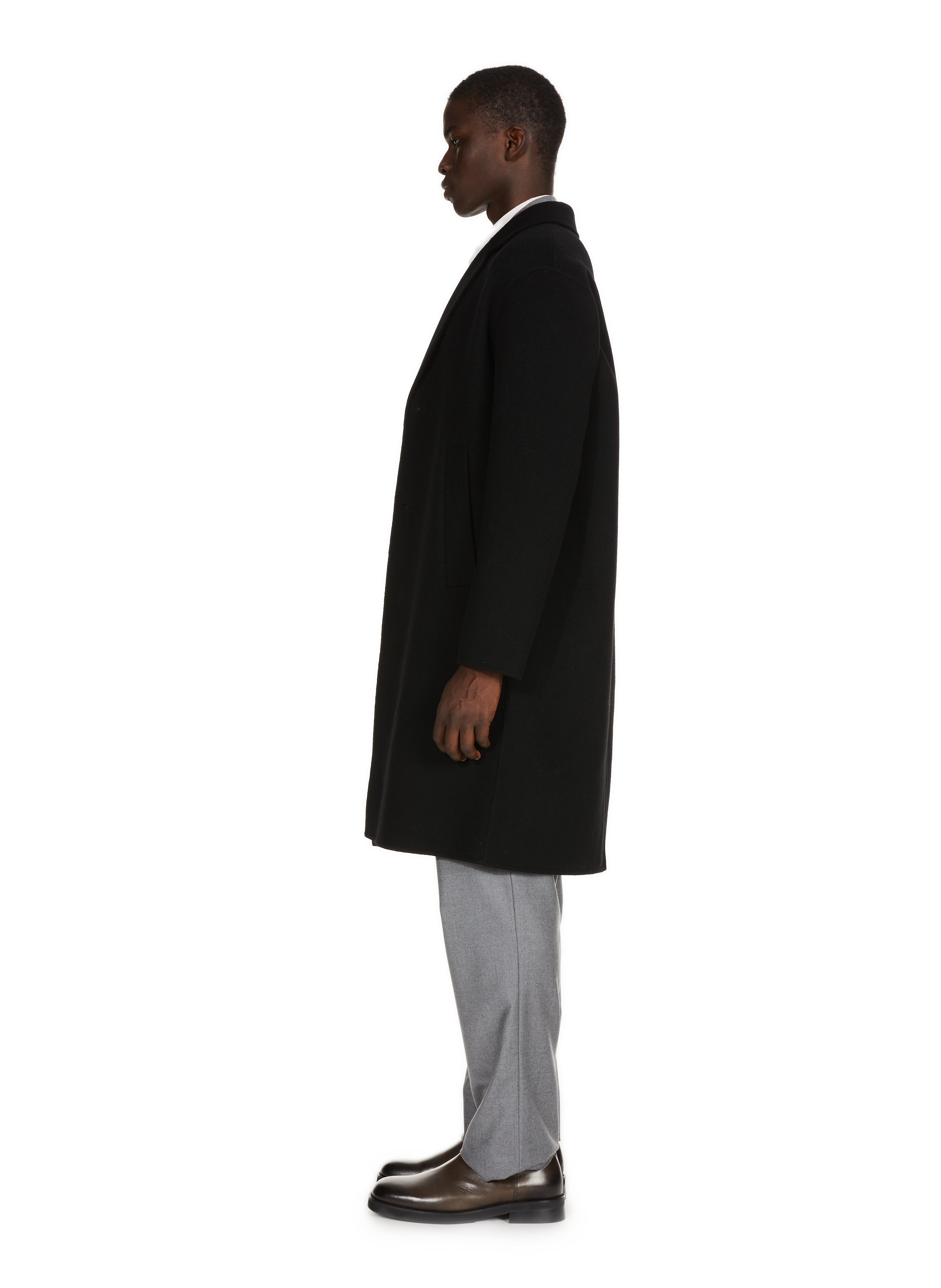 Straight wool coat SAISON 1865 Black