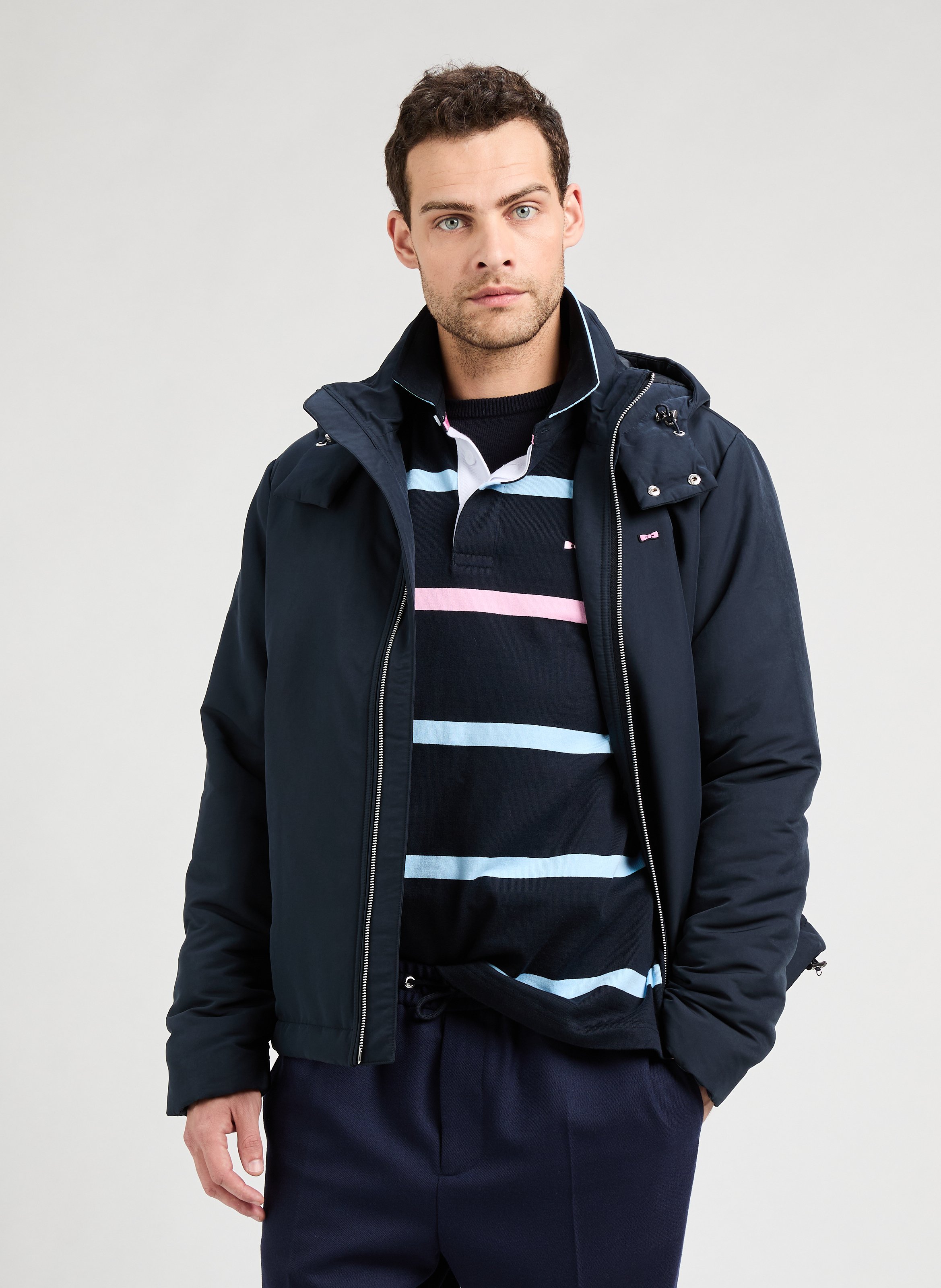 Blouson à capuche  EDEN PARK Bleu