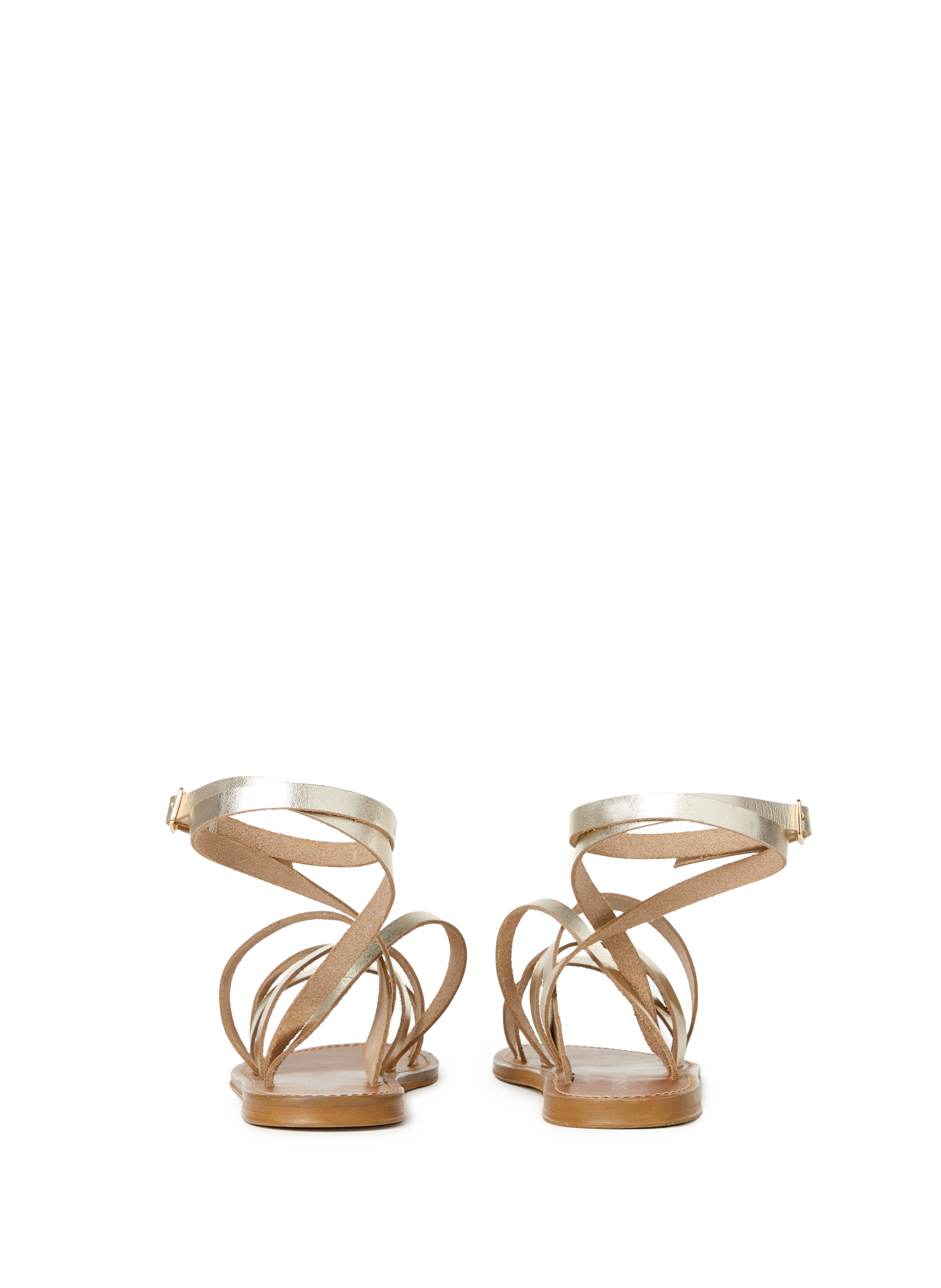 Leather sandal by CELINE SAISON 1865 Golden