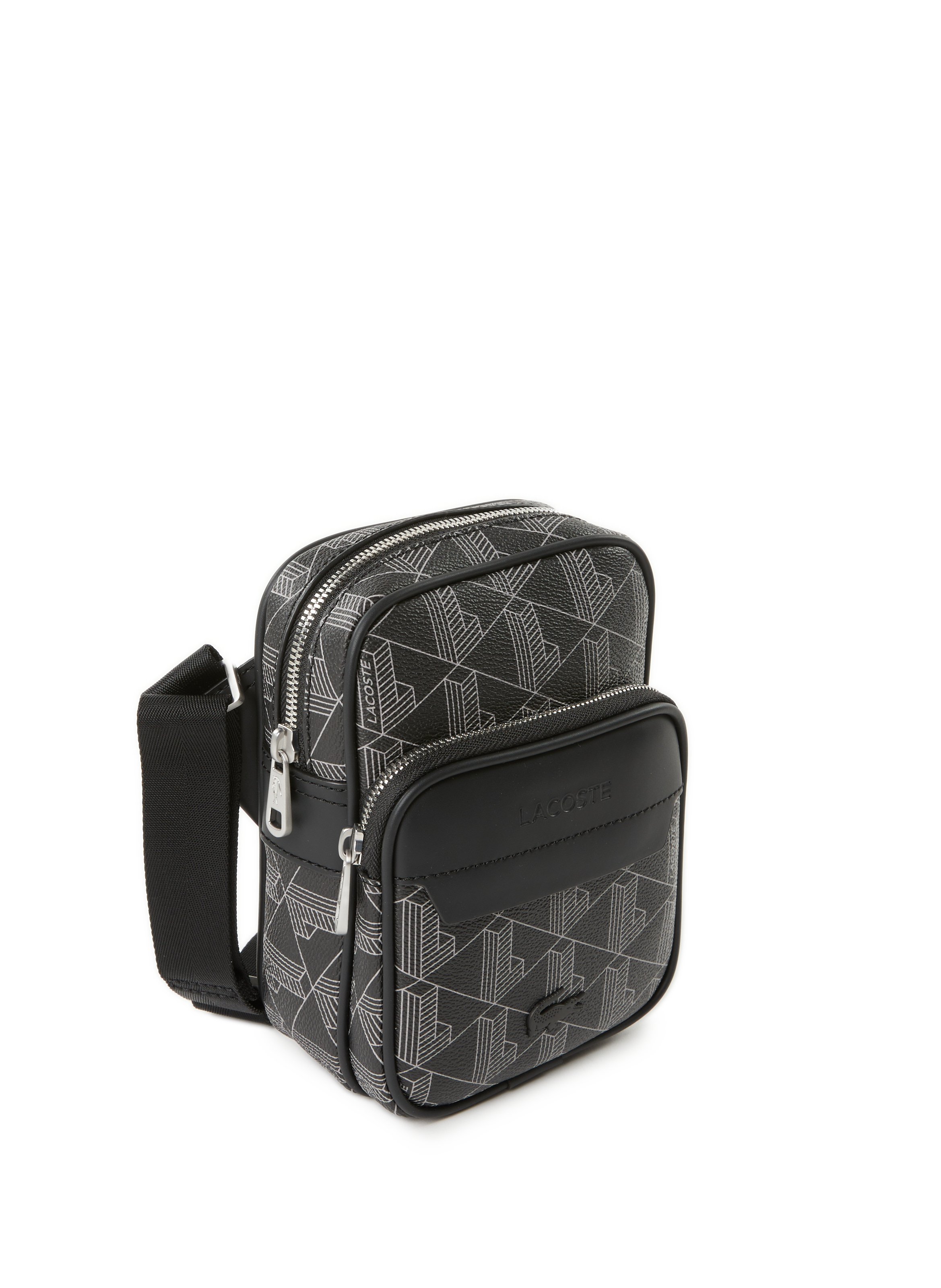 Sac à bandoulière monogrammé LACOSTE Gris