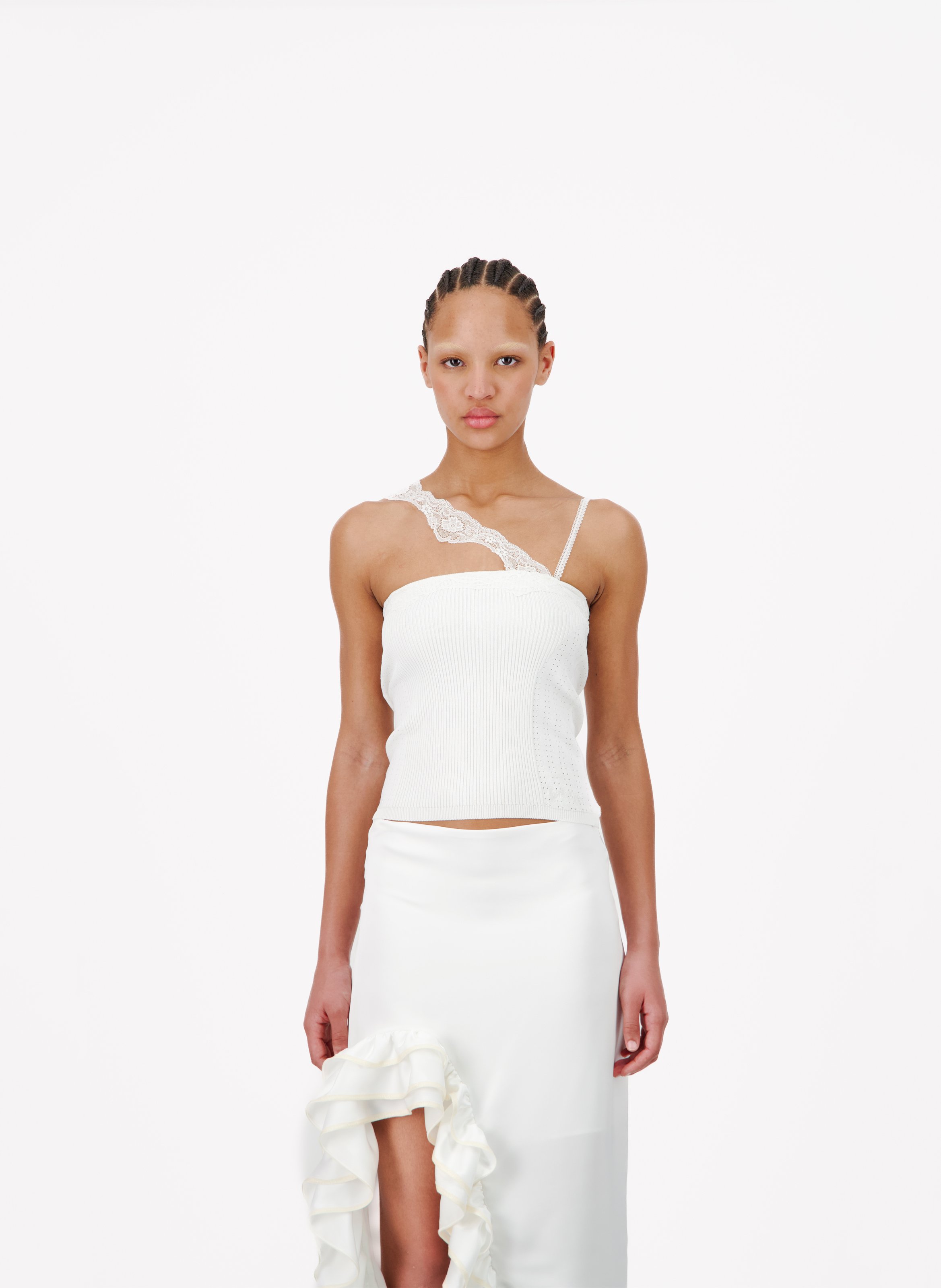 Top camisole en maille VAILLANT Blanc