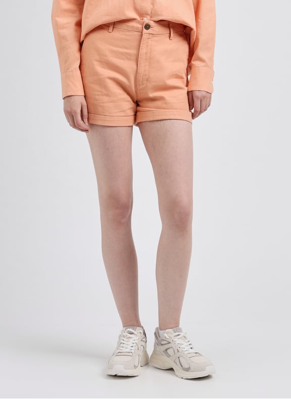 Short coton et lin Orange by DOCKERS DOCKERS Short coton et lin Orange