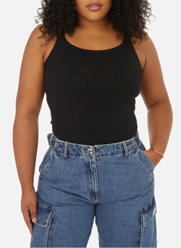 Ribbed tank top Black by CAES CAES Ribbed tank top Black