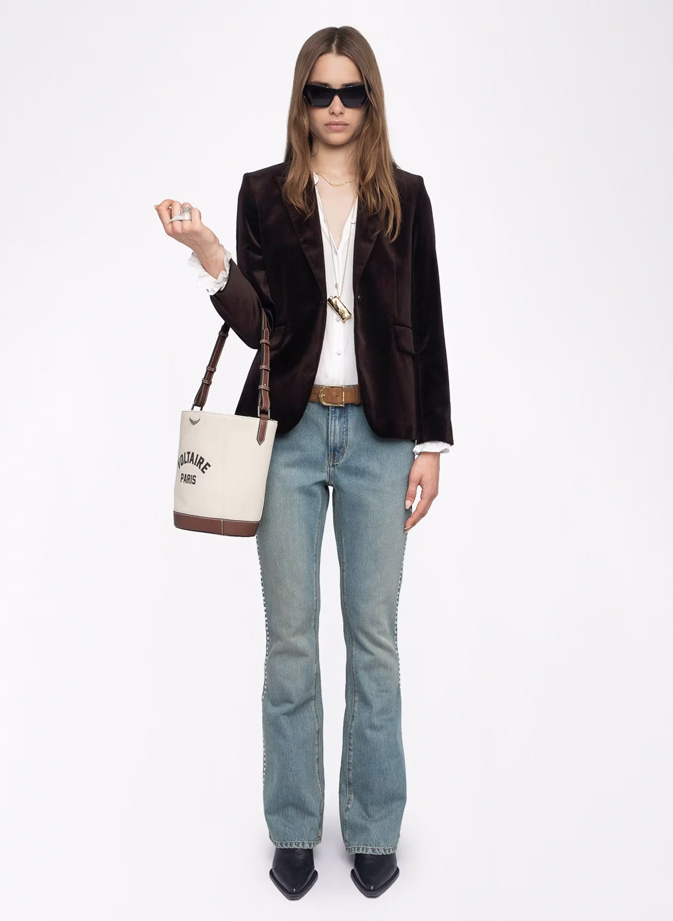 Jean bootcut en coton eclip ZADIG&VOLTAIRE Bleu