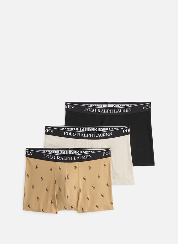 Pack of three cotton boxers Multicolour by POLO RALPH LAUREN POLO RALPH LAUREN Pack of three cotton boxers Multicolour