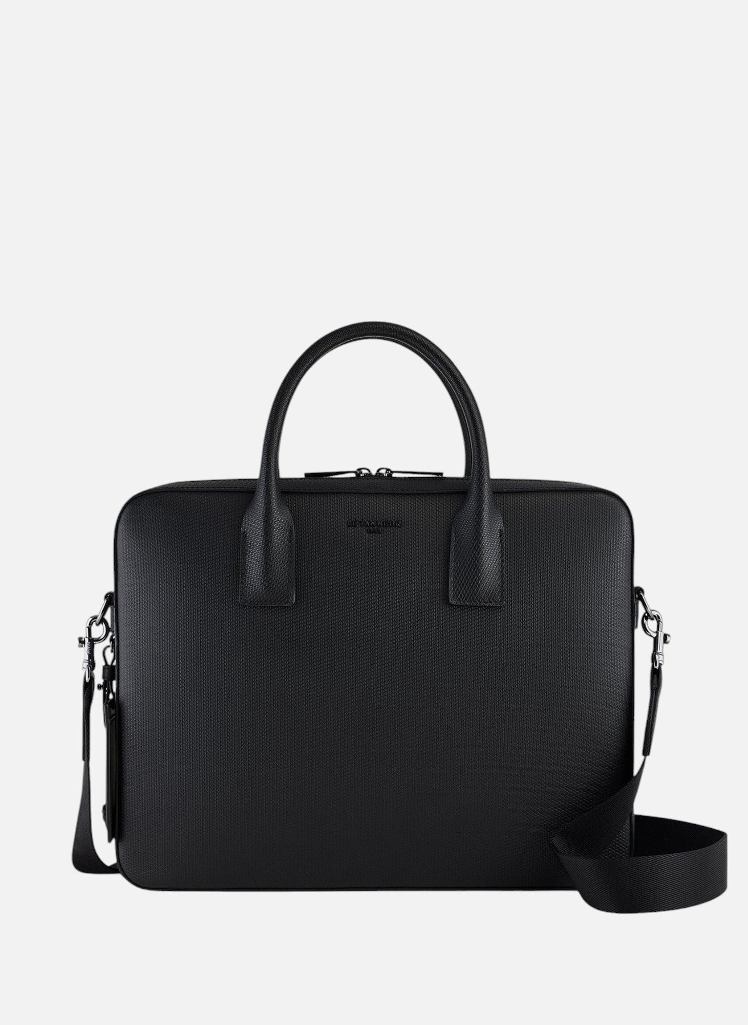 Porte document slim 14" emile en cuir signature t LE TANNEUR Noir