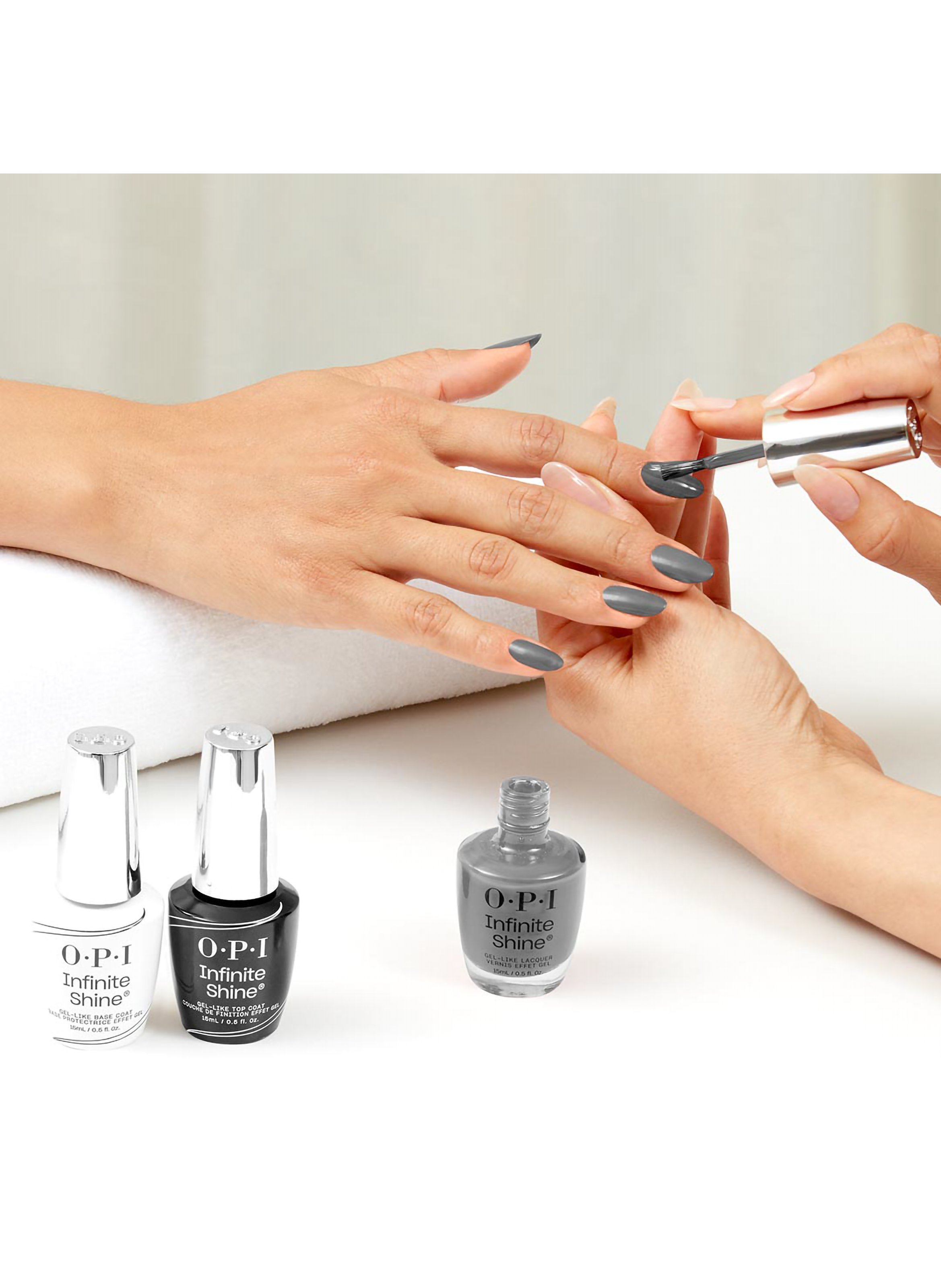 Steel Waters Run DeepInfinite ShineVernis à ongles longue tenue effet gel OPI Gris