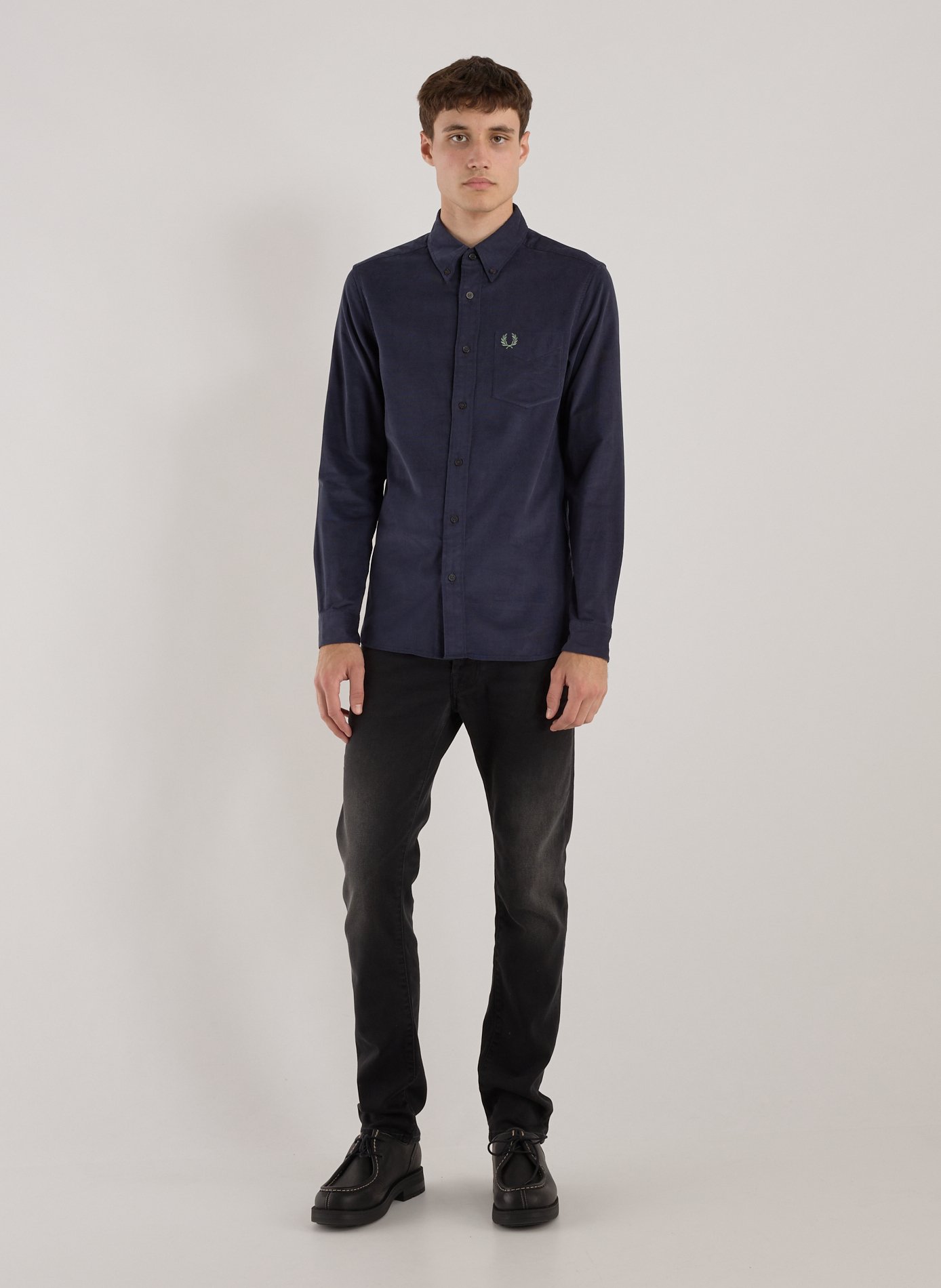 Chemise droite côtelé FRED PERRY Bleu