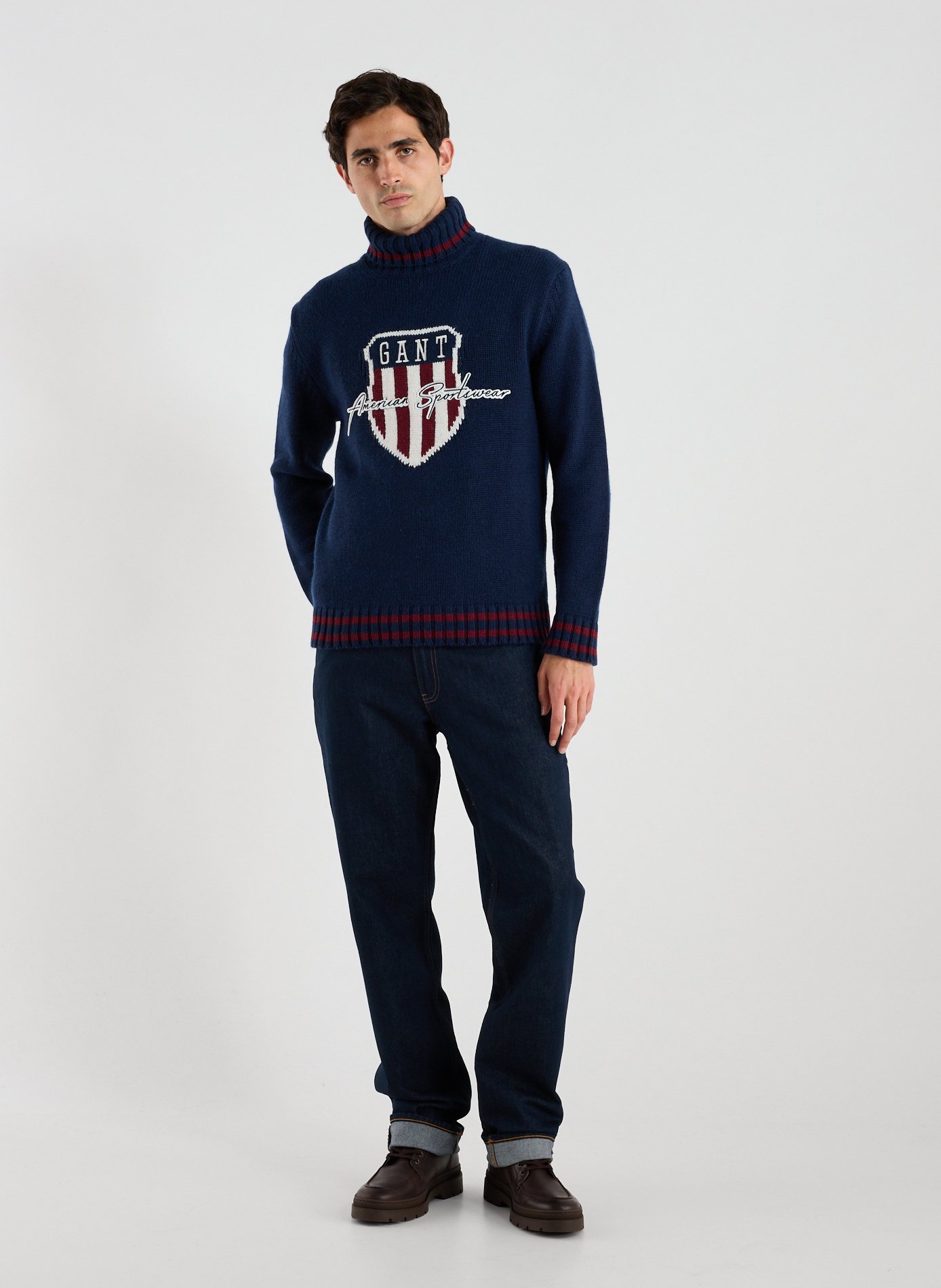 Turtleneck jumper GANT Blue