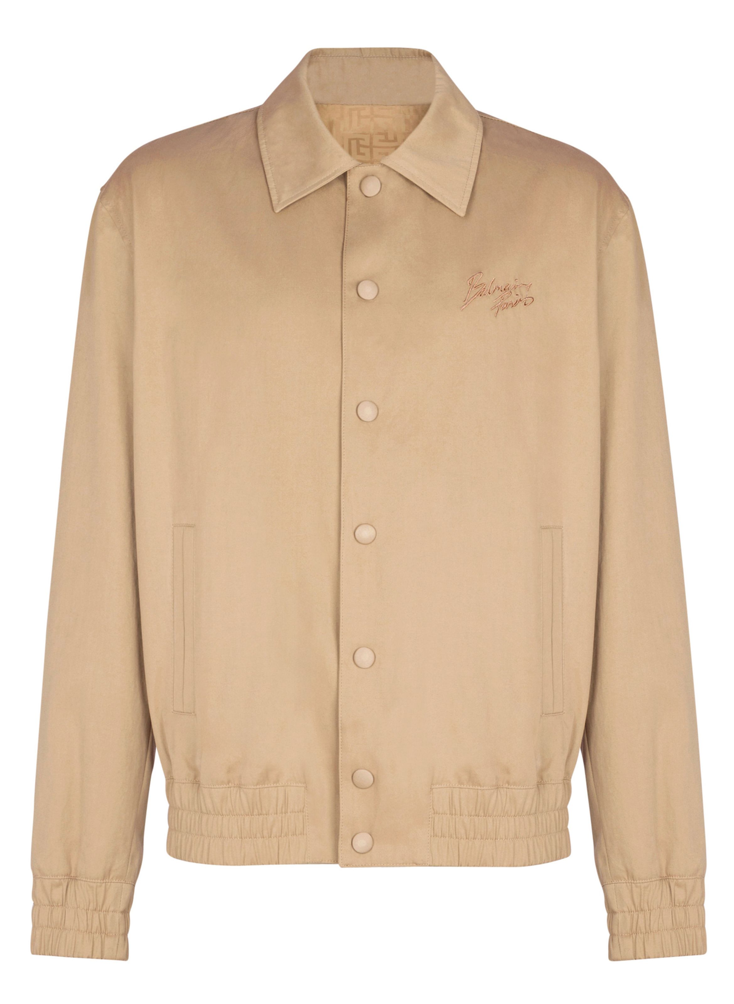 Bomber en toile de coton BALMAIN Beige
