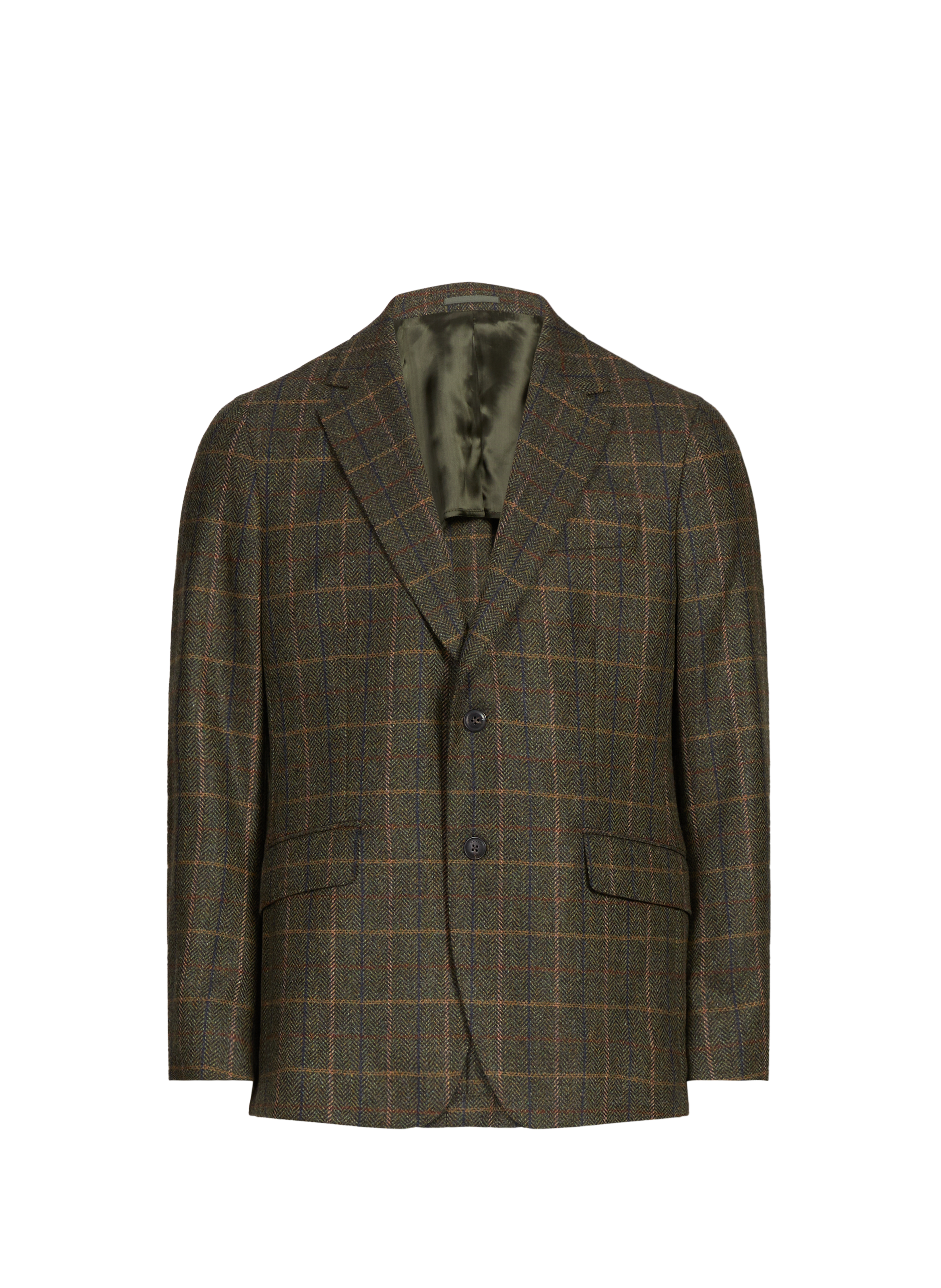 HACKETT Wool blend checkered shirt Green