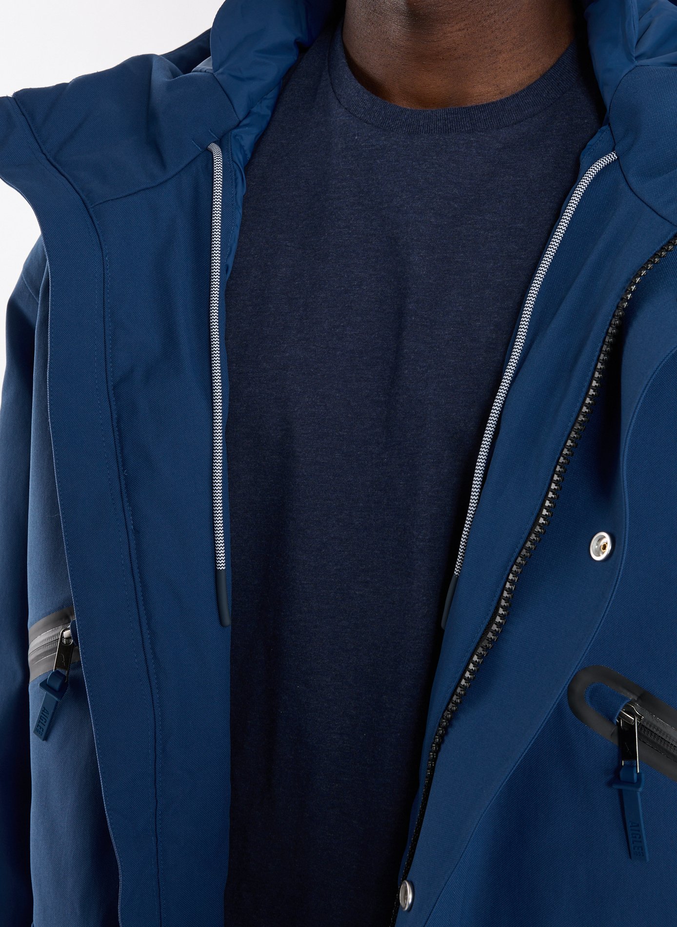 Long parka with hood MTD AIGLE Blue