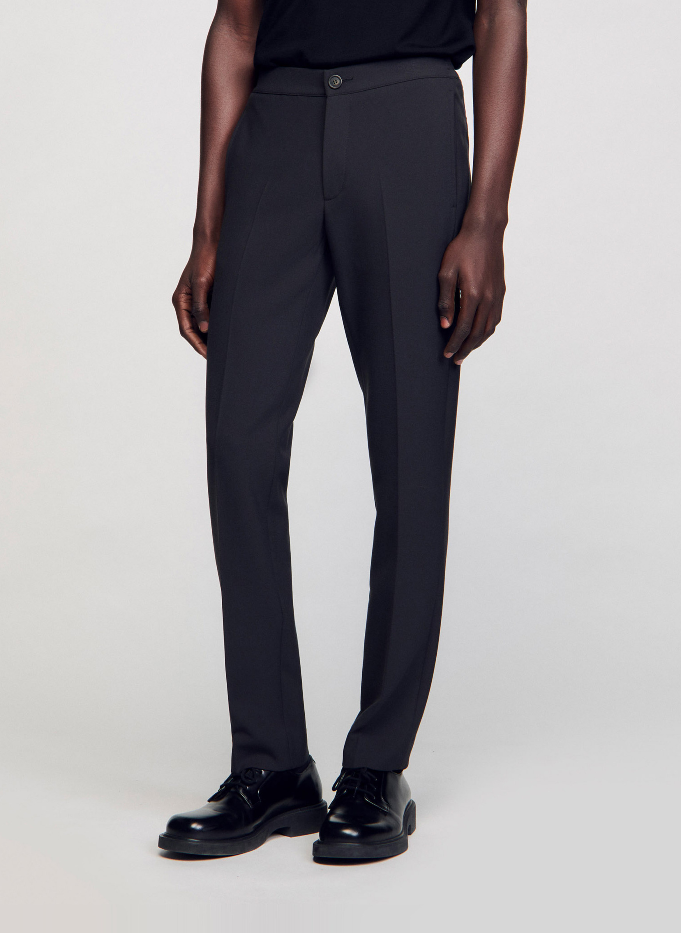 Pantalon droit SANDRO Gris