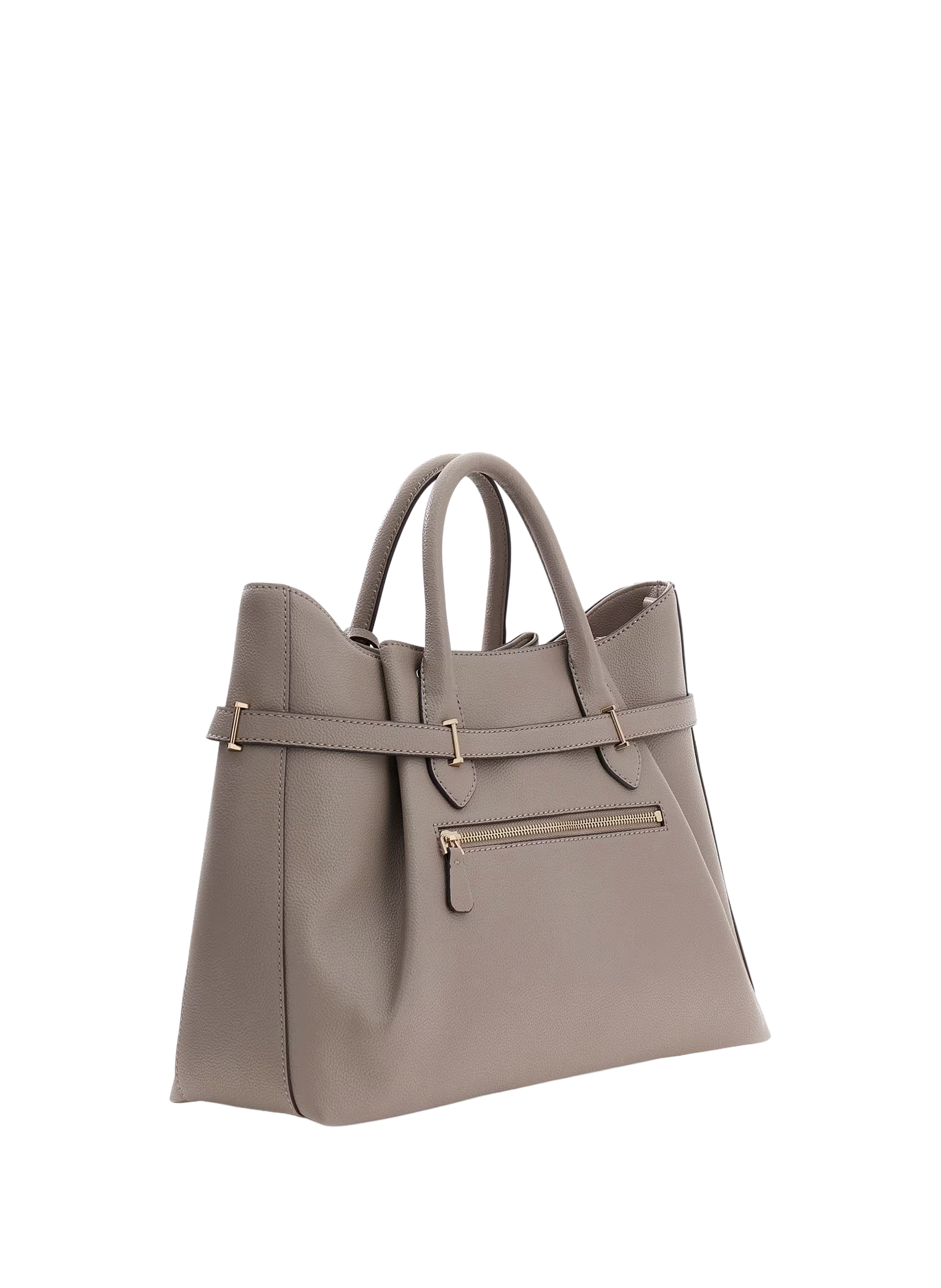 Large faux leather handbag GUESS Beige