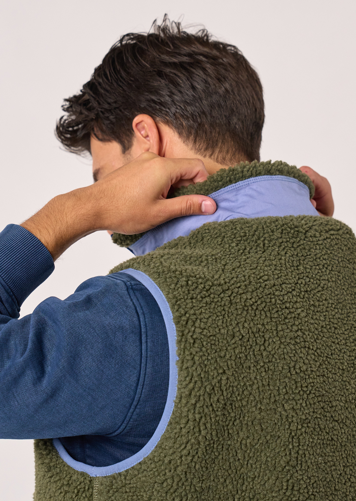 Veste sherpa zippée sans manches BILLYBELT Kaki