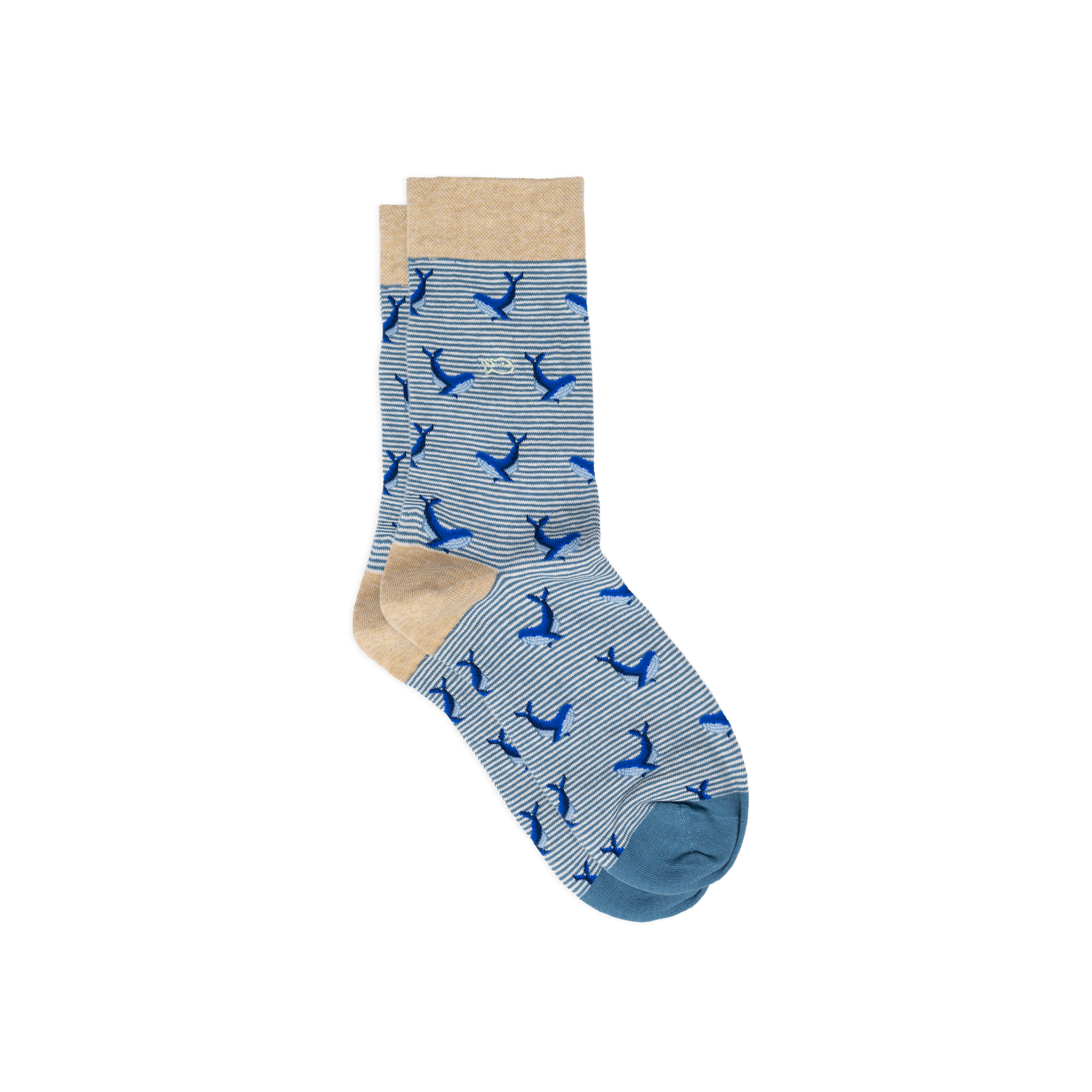 Chaussettes en coton peigné animaux  Bleu