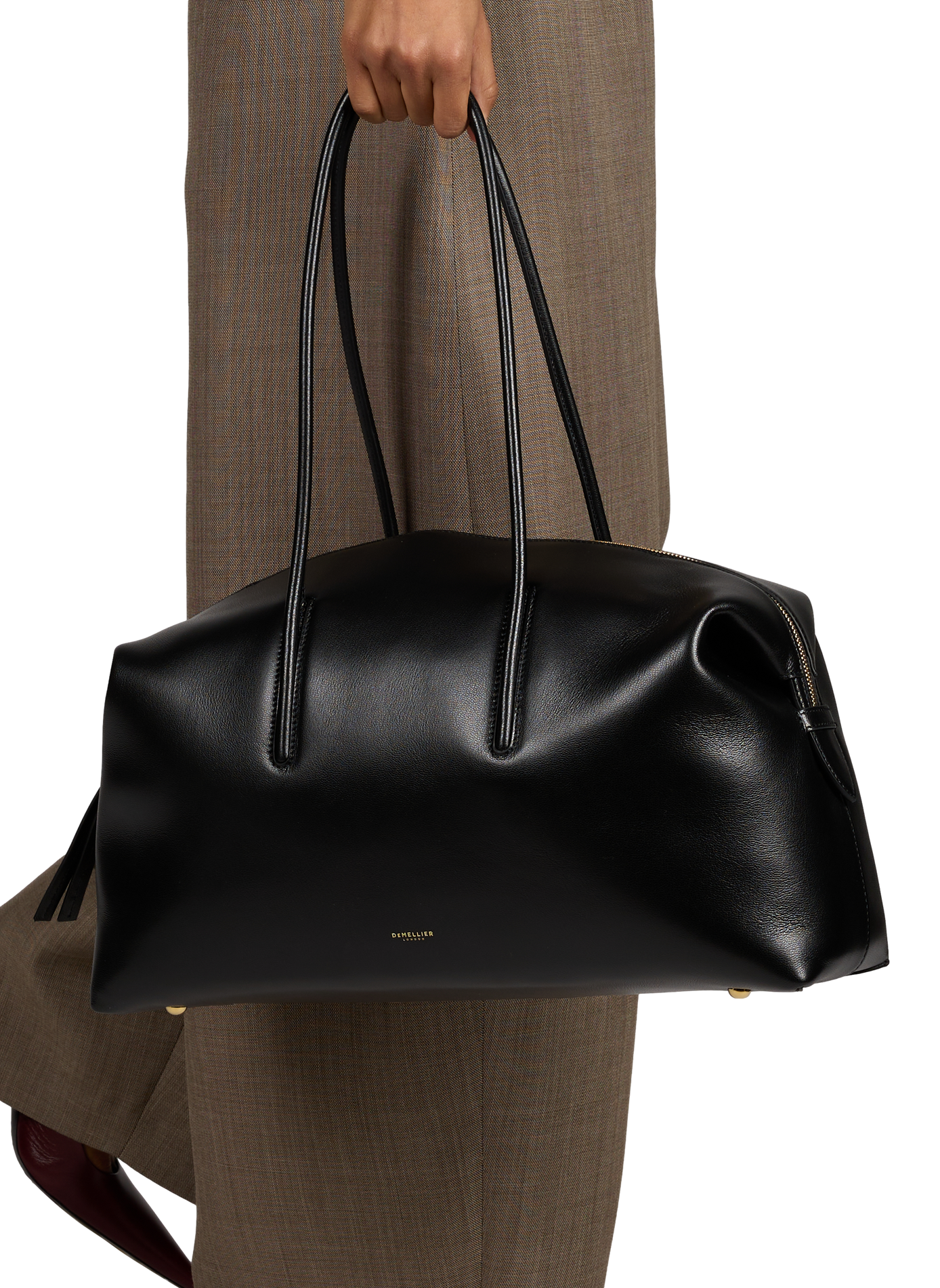The Stockholm leather handbag. DEMELLIER LONDON Black