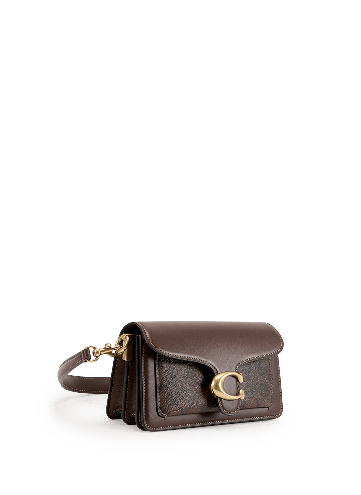 Sac à bandoulière signature Tabby  en cuir mélangé COACH Marron