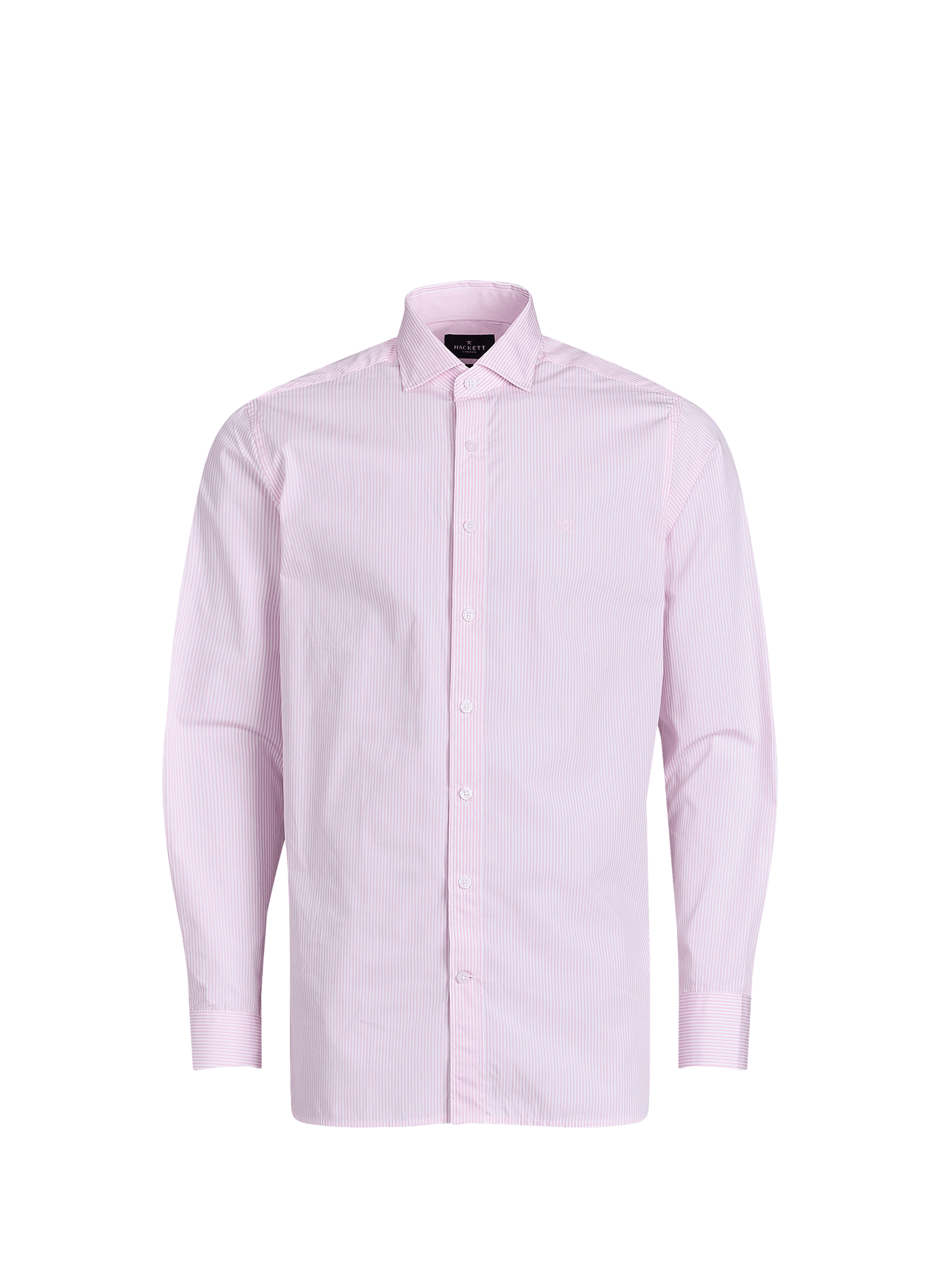 Straight striped cotton shirt HACKETT Pink