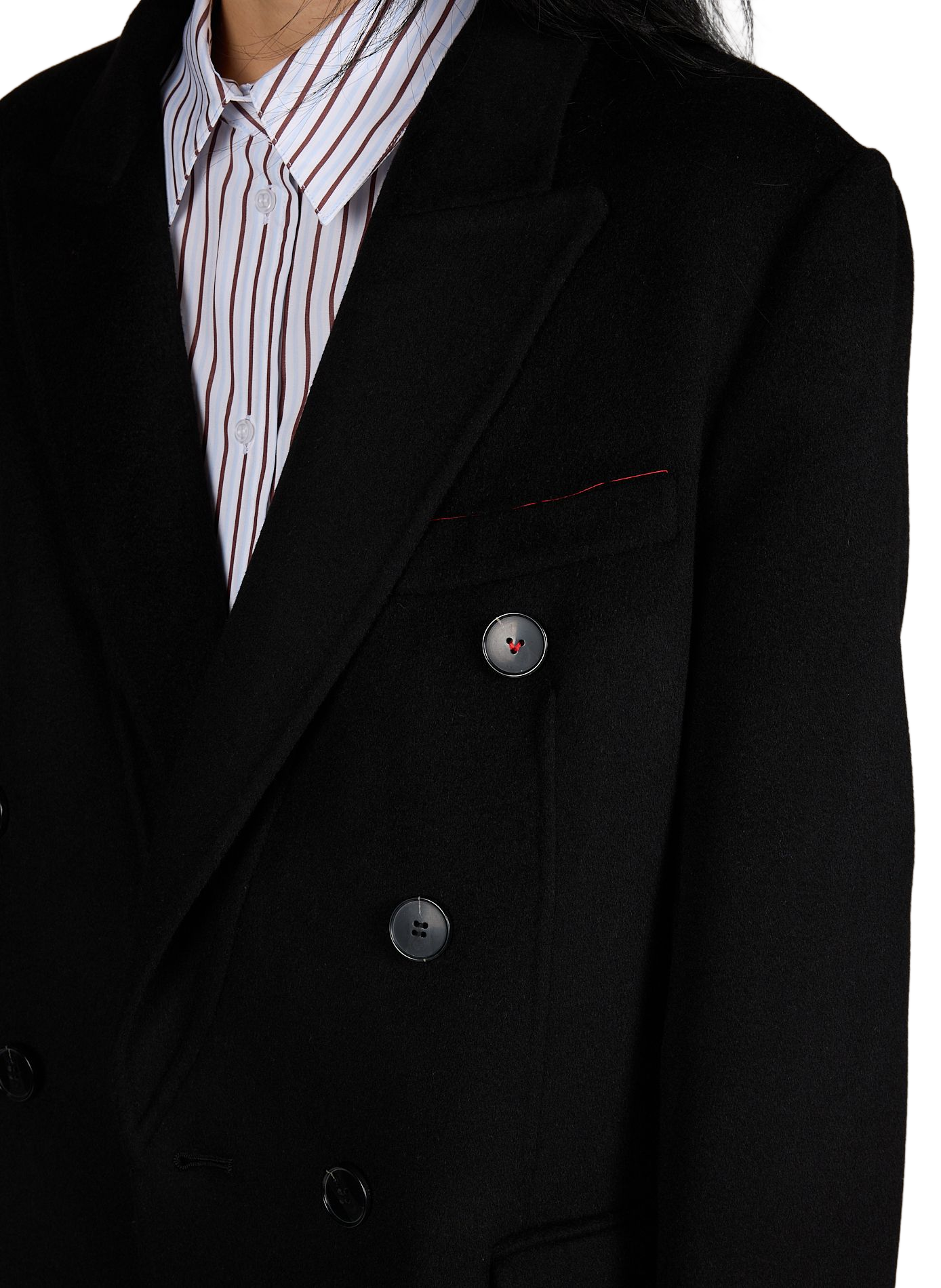 Long wool and cashmere coat VICTORIA BECKHAM Black