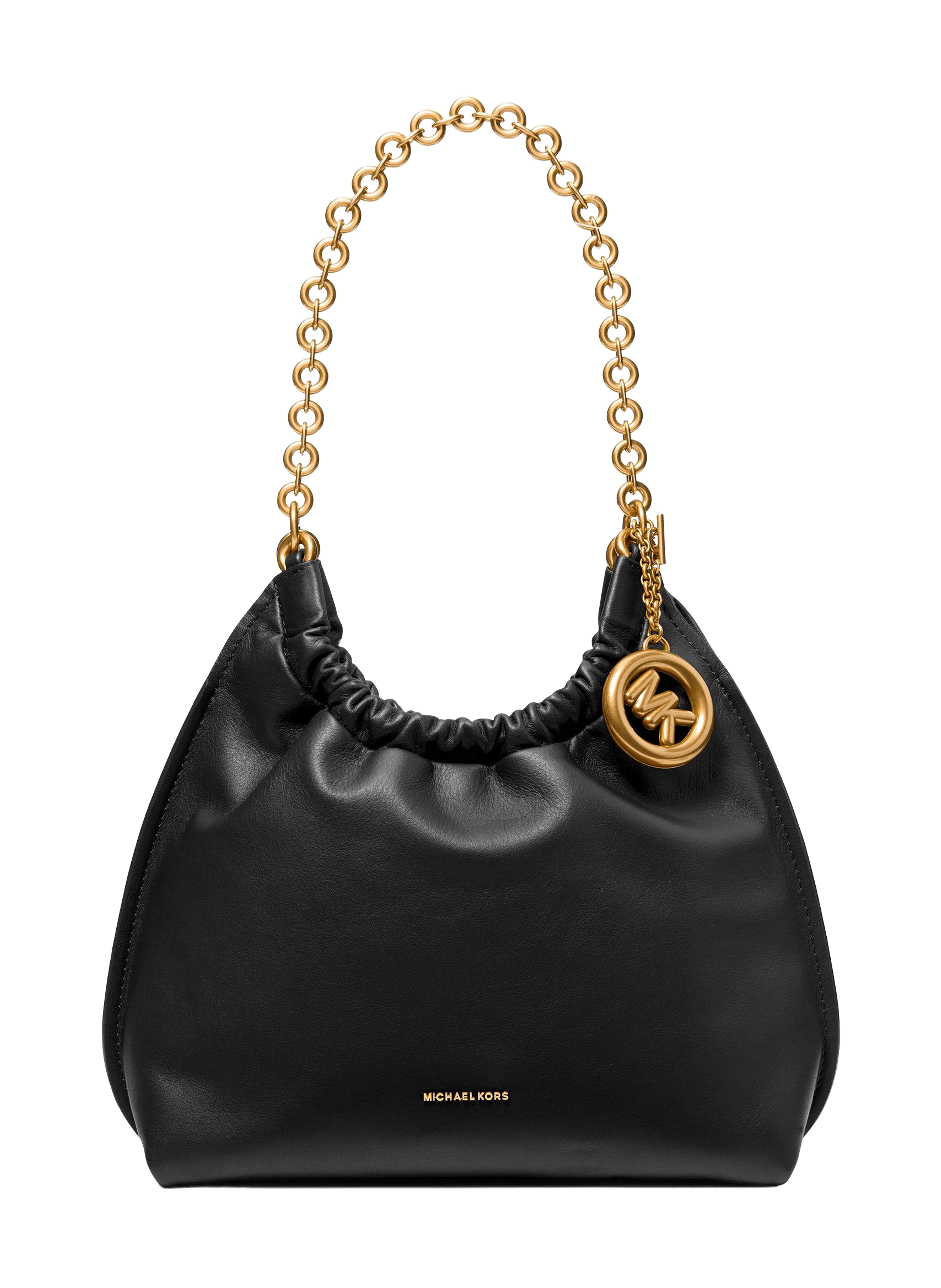 Sac porté épaule Indie M en cuir MICHAEL KORS Noir