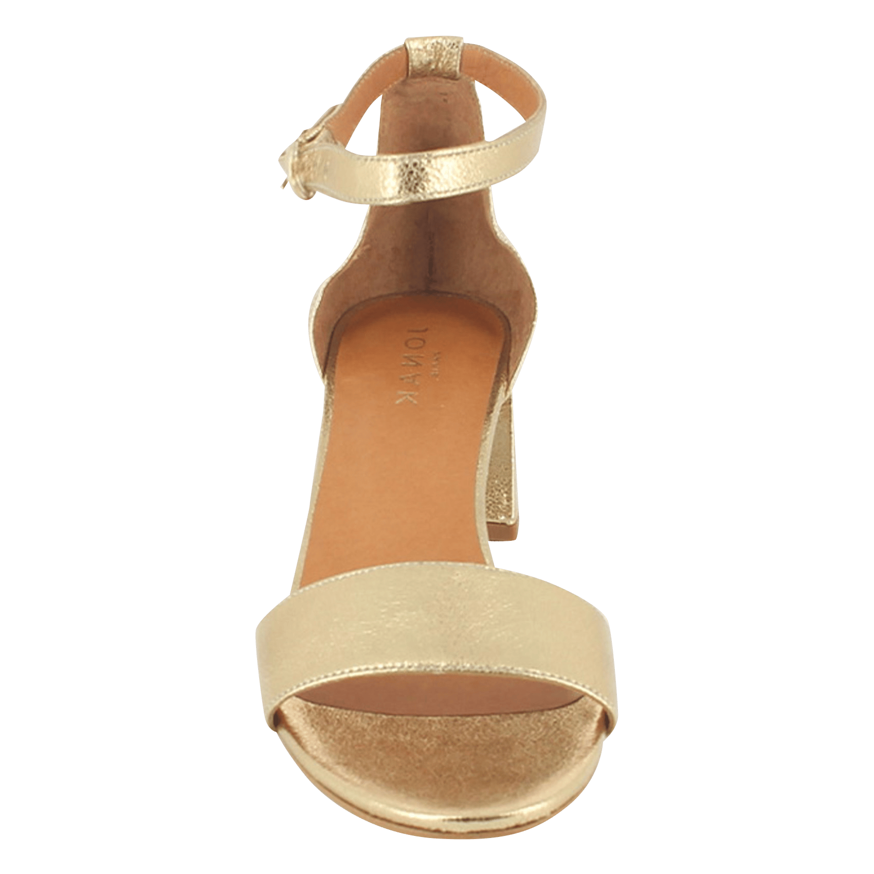 Sandales à talon carré verdi JONAK Doré