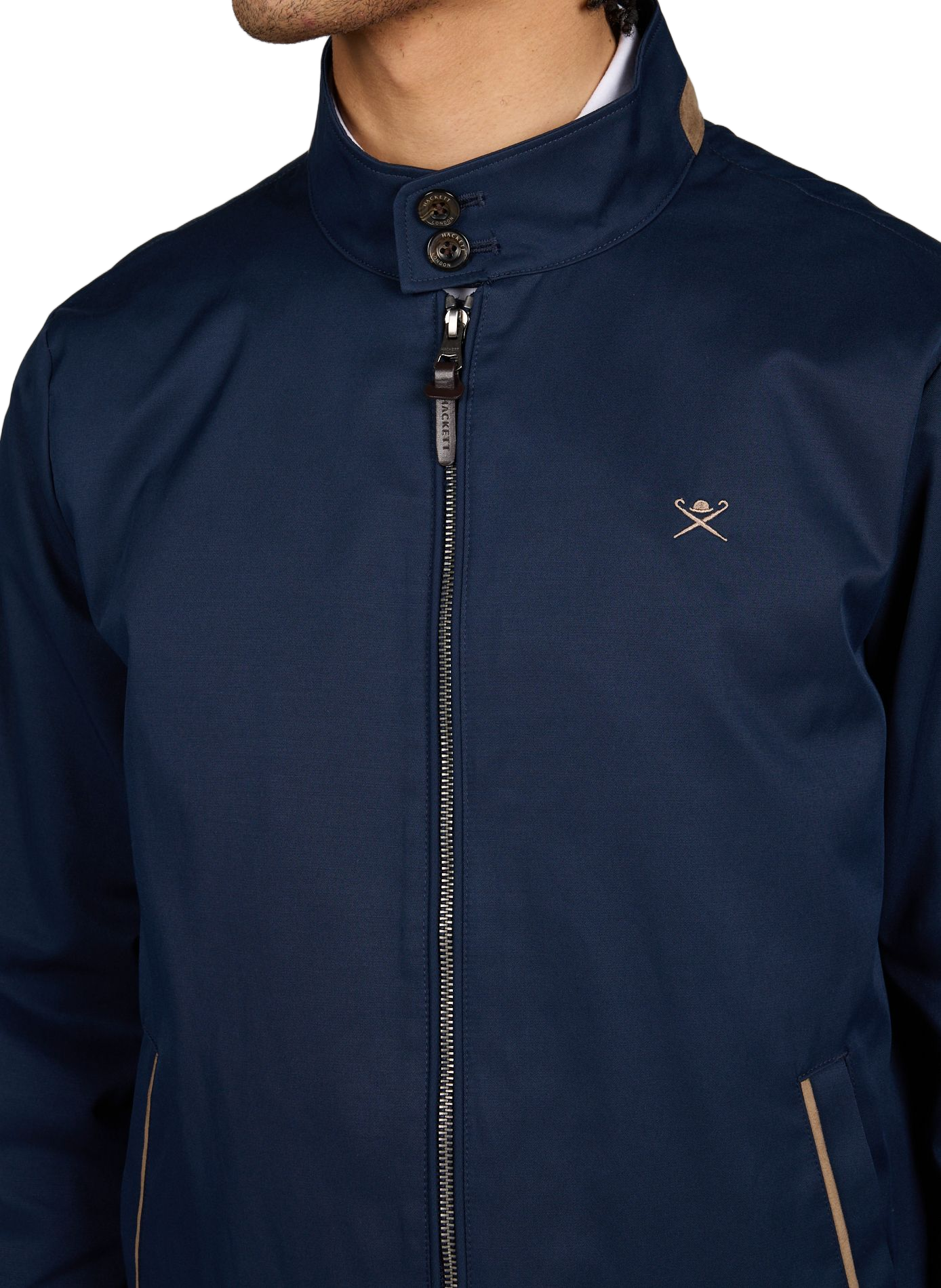 Recht jasje met opstaande kraag HACKETT Blue