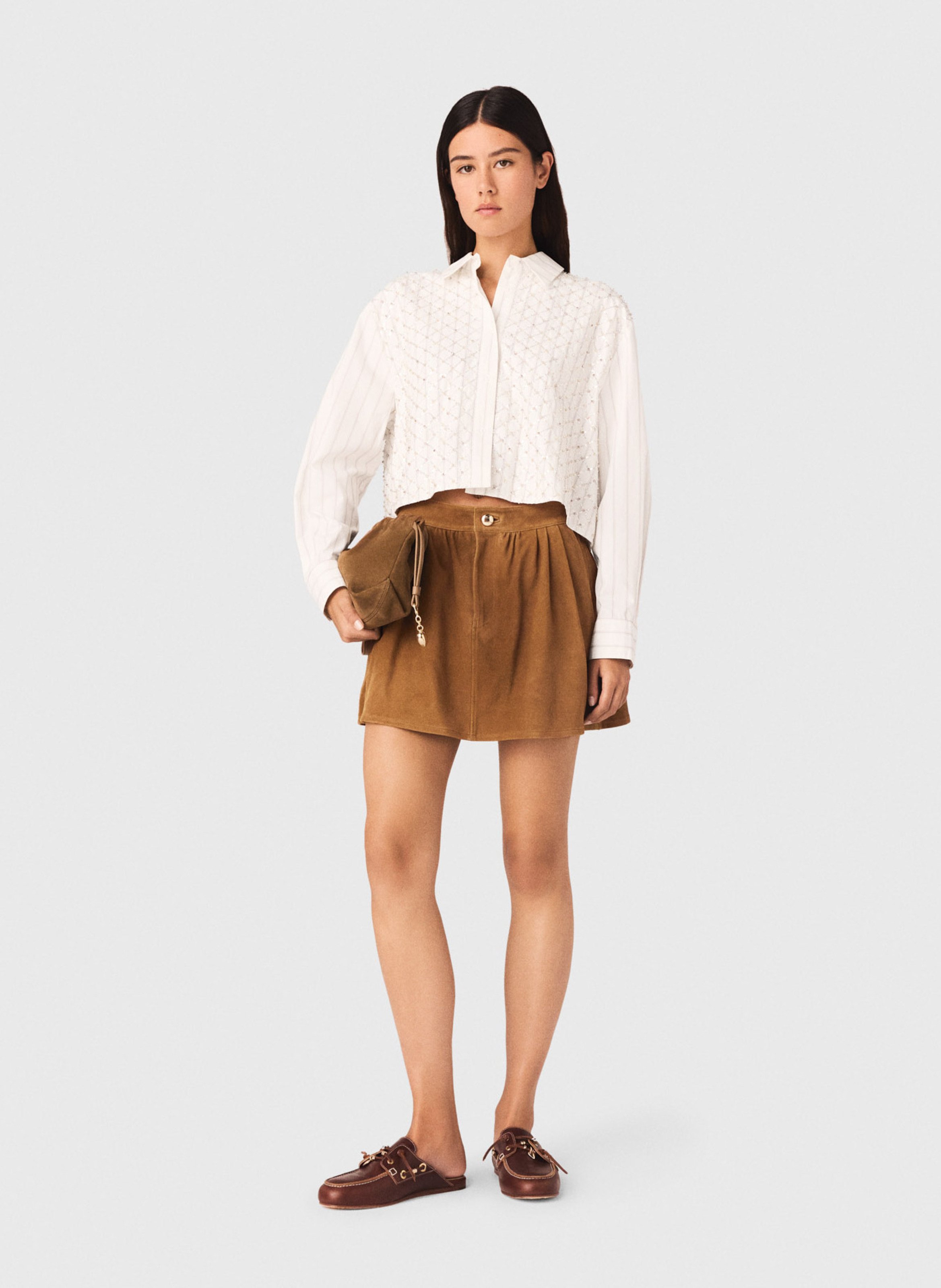 Chemise oversize en coton Blanc