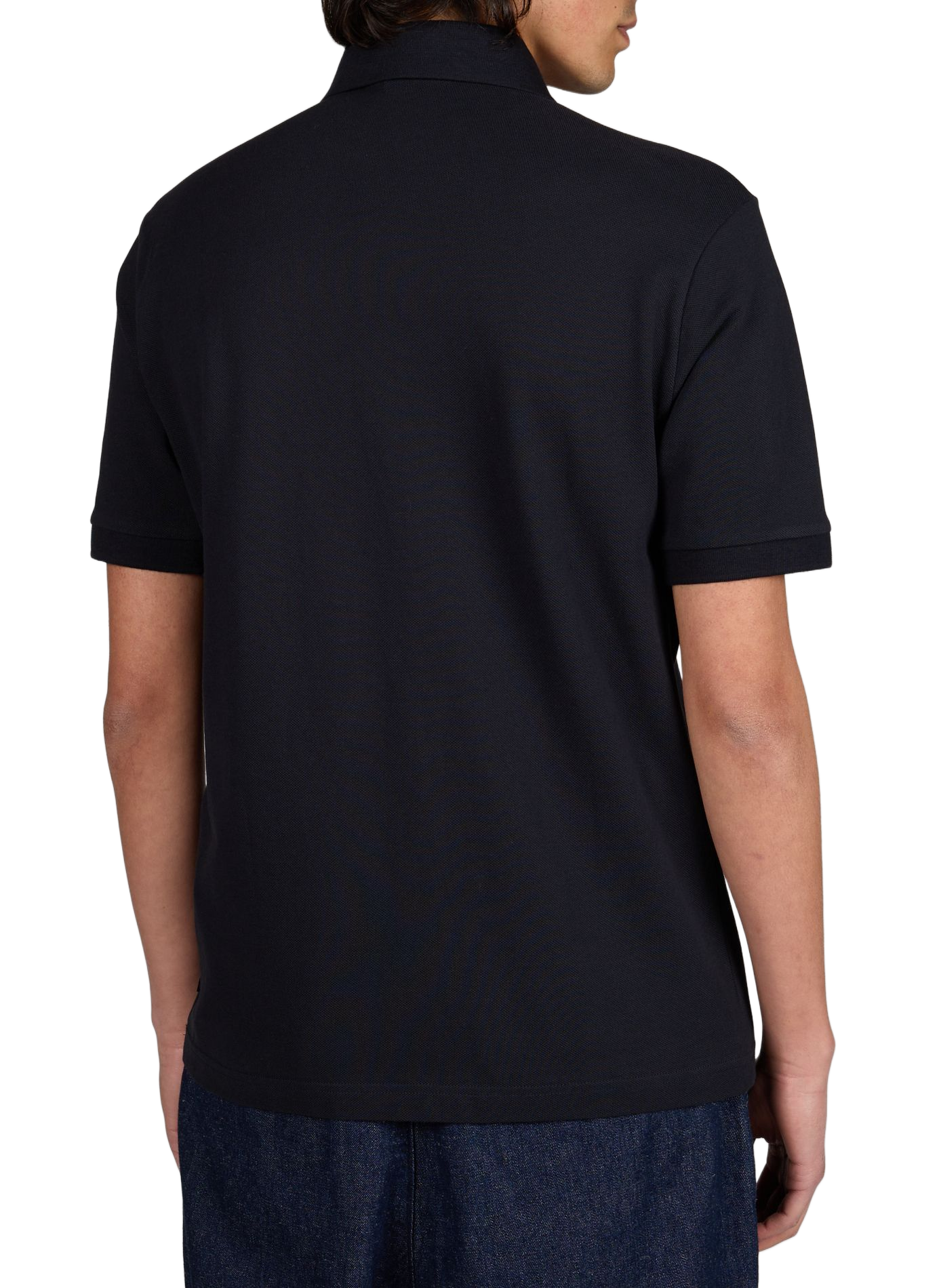 Short-sleeved cotton polo shirt with logo ARMANI EXCHANGE Blue