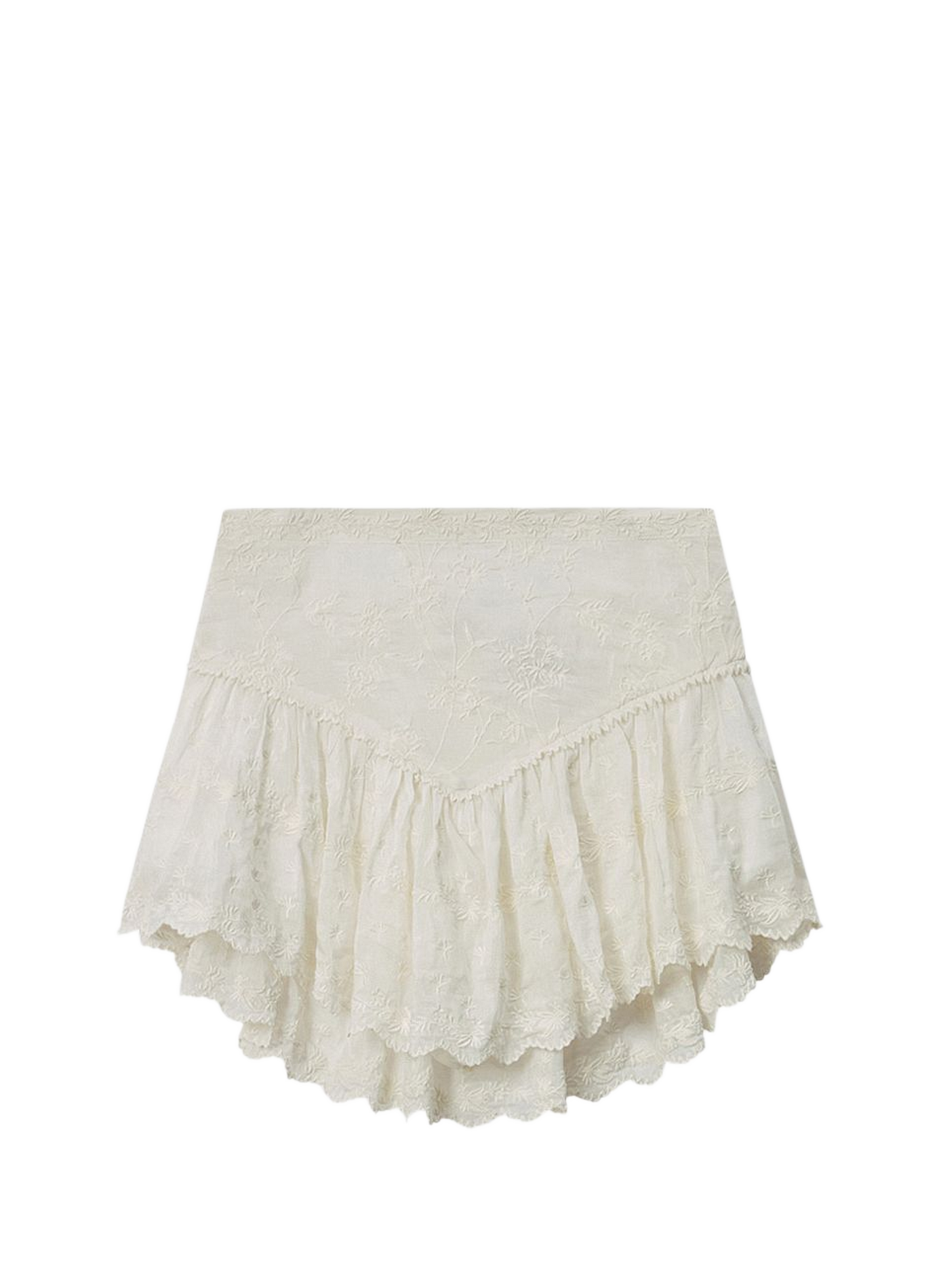 Short with silk and cotton embroideries ISABEL MARANT White