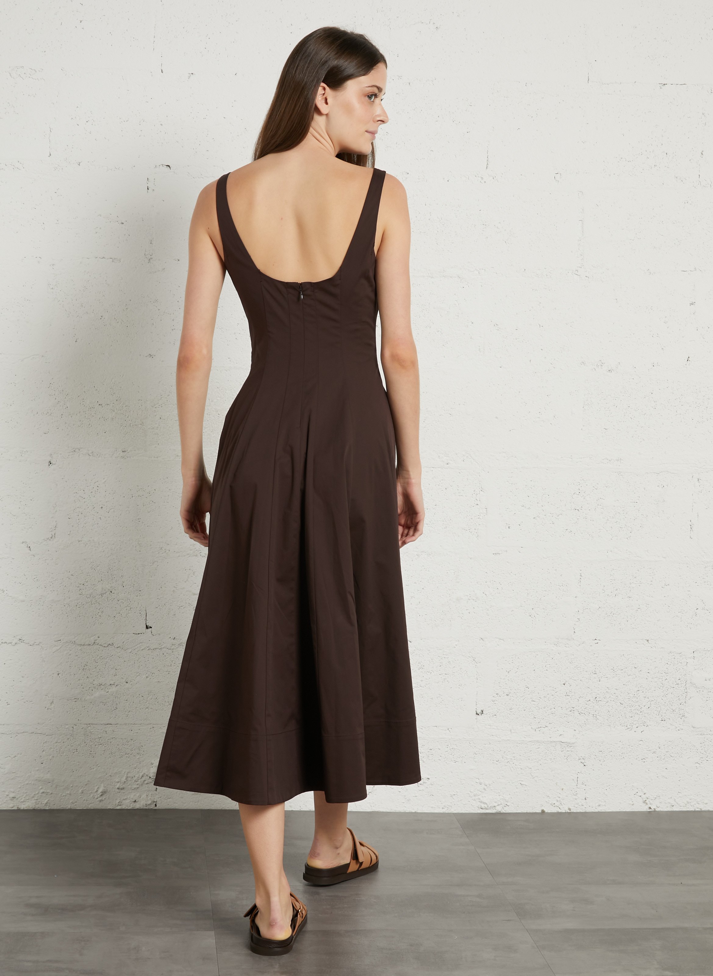 Sandales plates en cuir atlas BOBBIES Bruin