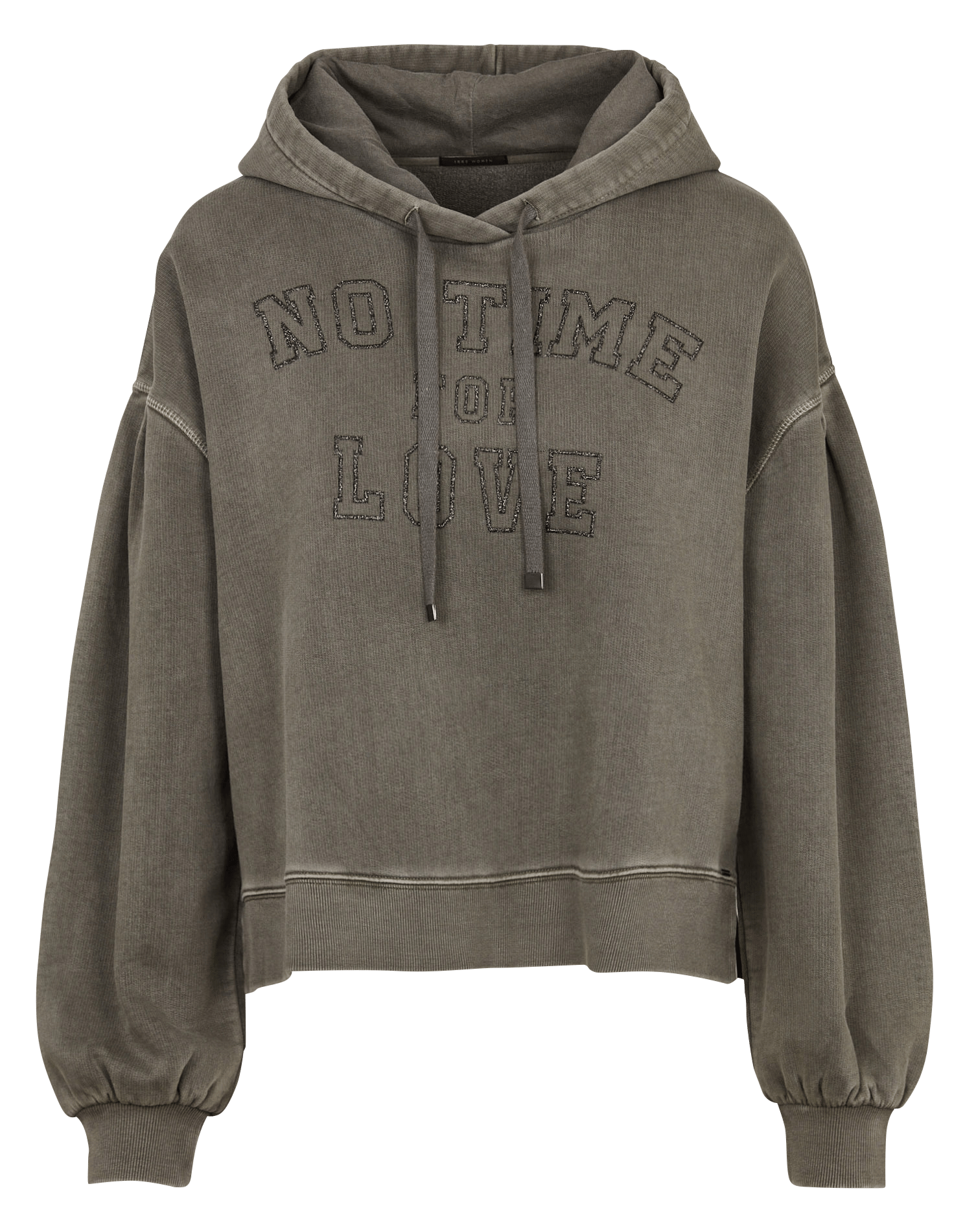 Sweat col rond en coton IKKS Kaki