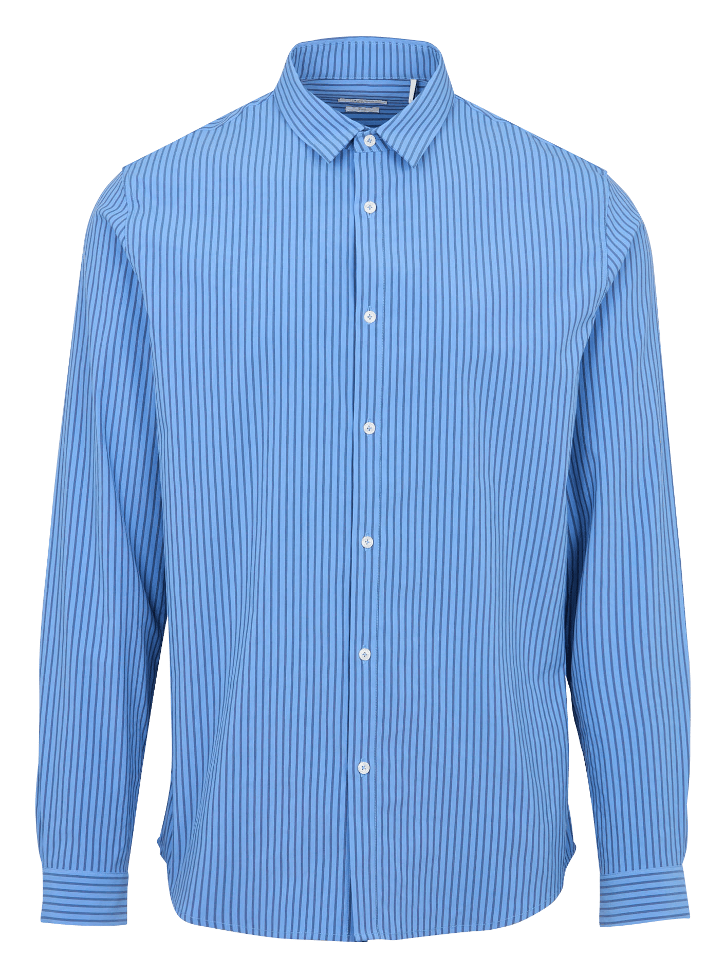 Chemise slim-fit col parisien à rayures IKKS Bleu