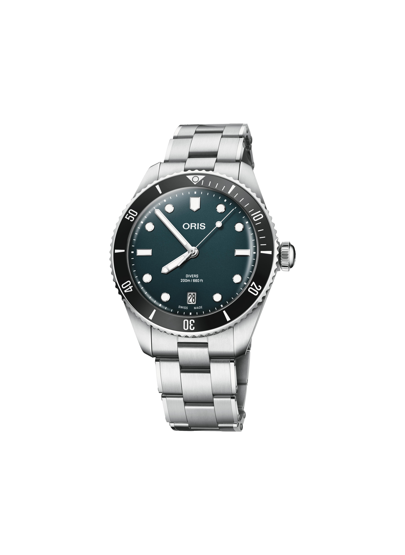 Montre automatique Oris Divers Date en acier inoxydable ORIS Bleu