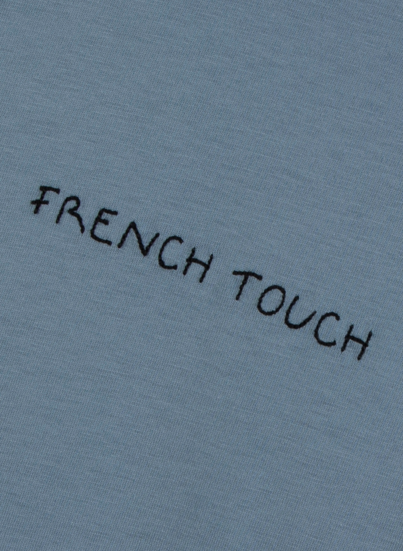 Popincourt T-shirt with "French Touch" embroidery in cotton MAISON LABICHE Blue