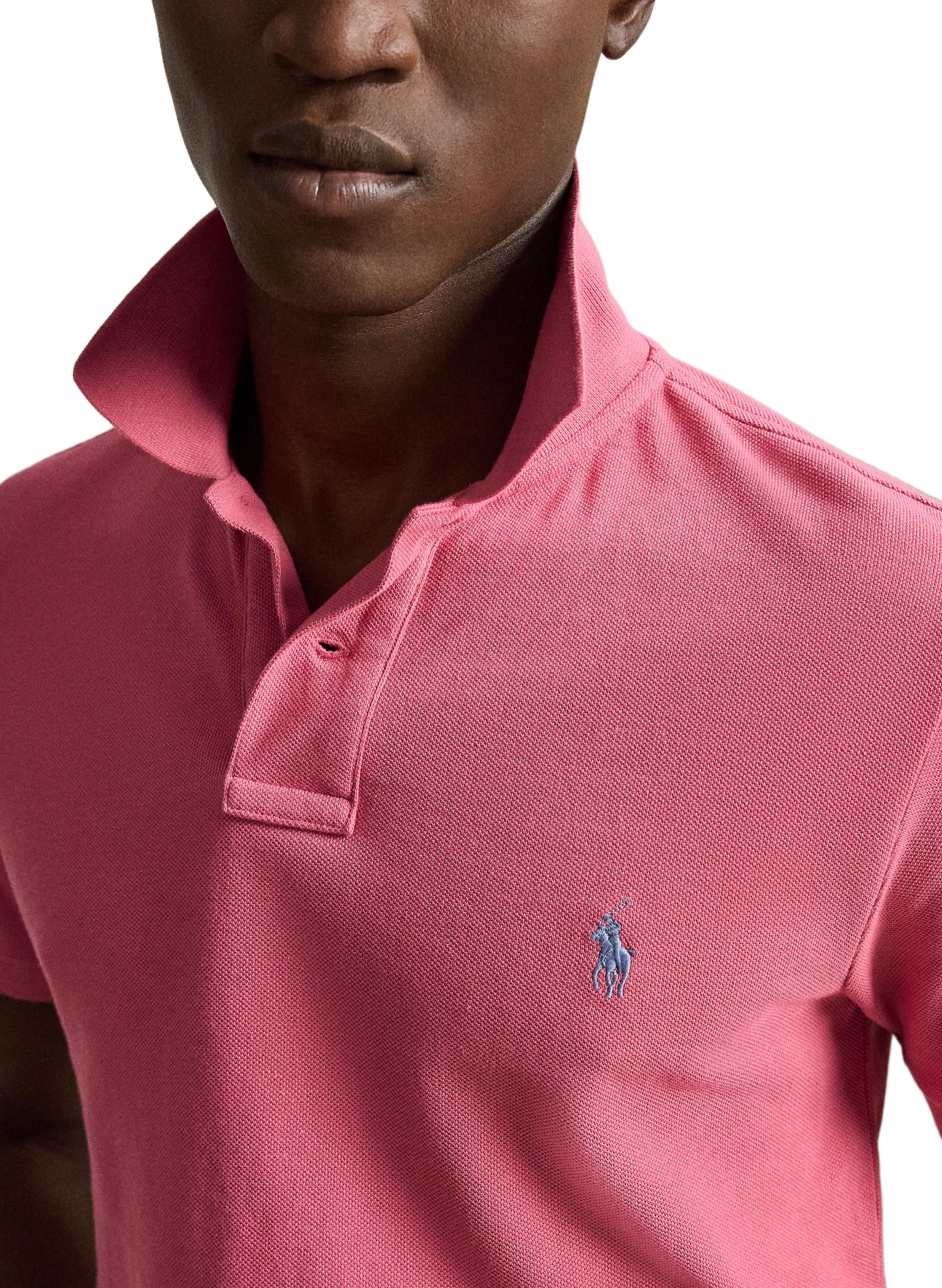 Polo droit en piqué de coton POLO RALPH LAUREN Rose