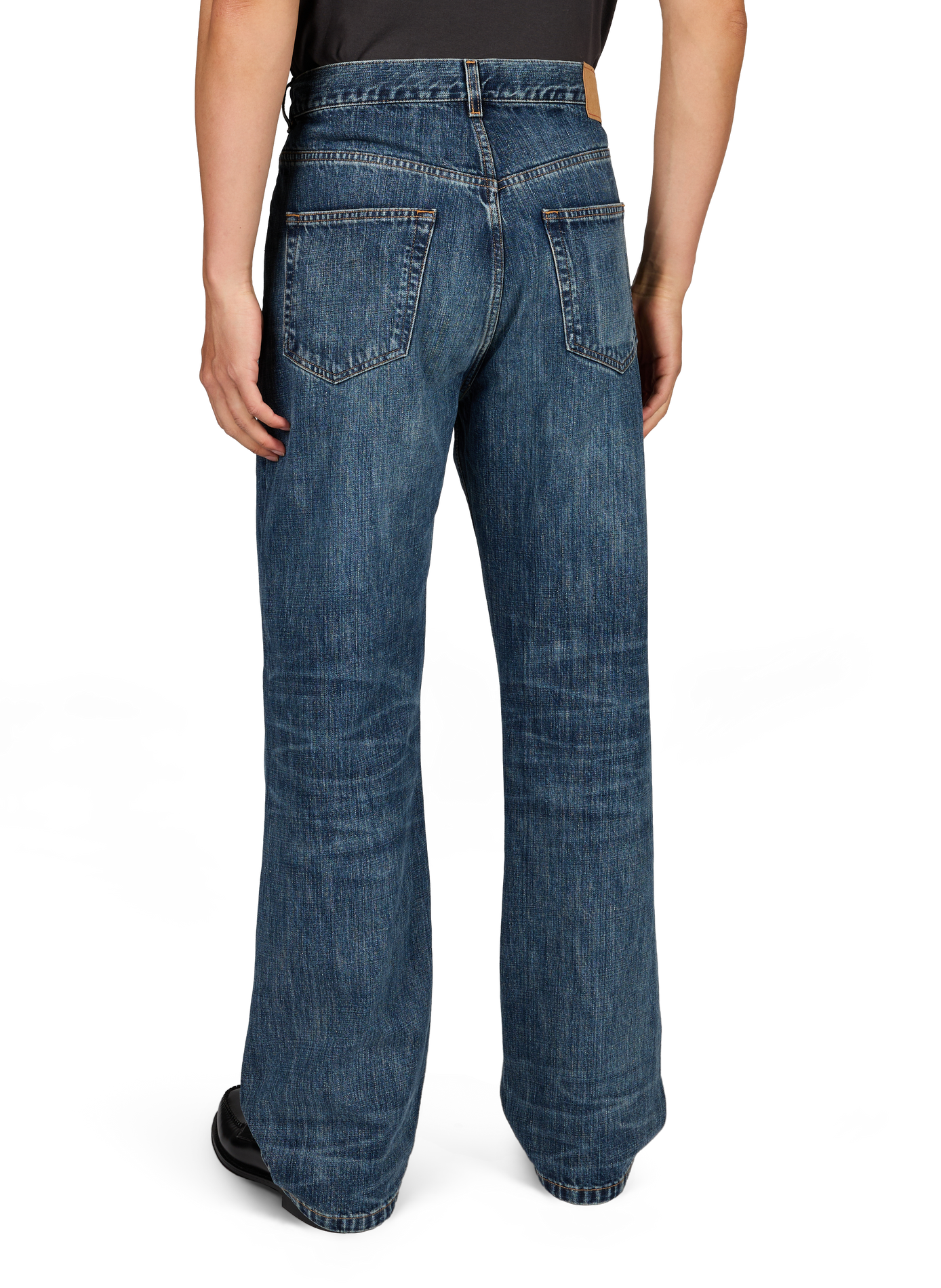 Relaxed straight-leg cotton jeans JEANERICA DENIM Blue