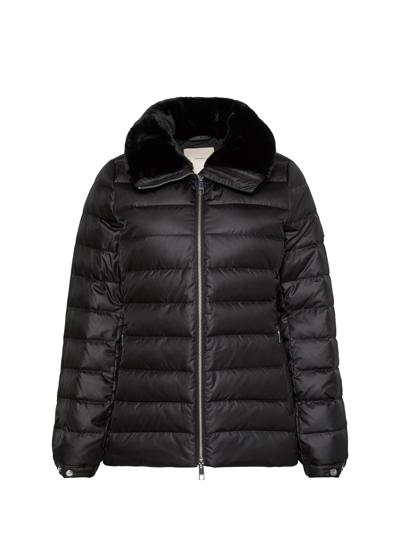Gepolsterte Steppjacke mit Kunstpelzkragen CALVIN KLEIN Schwarz