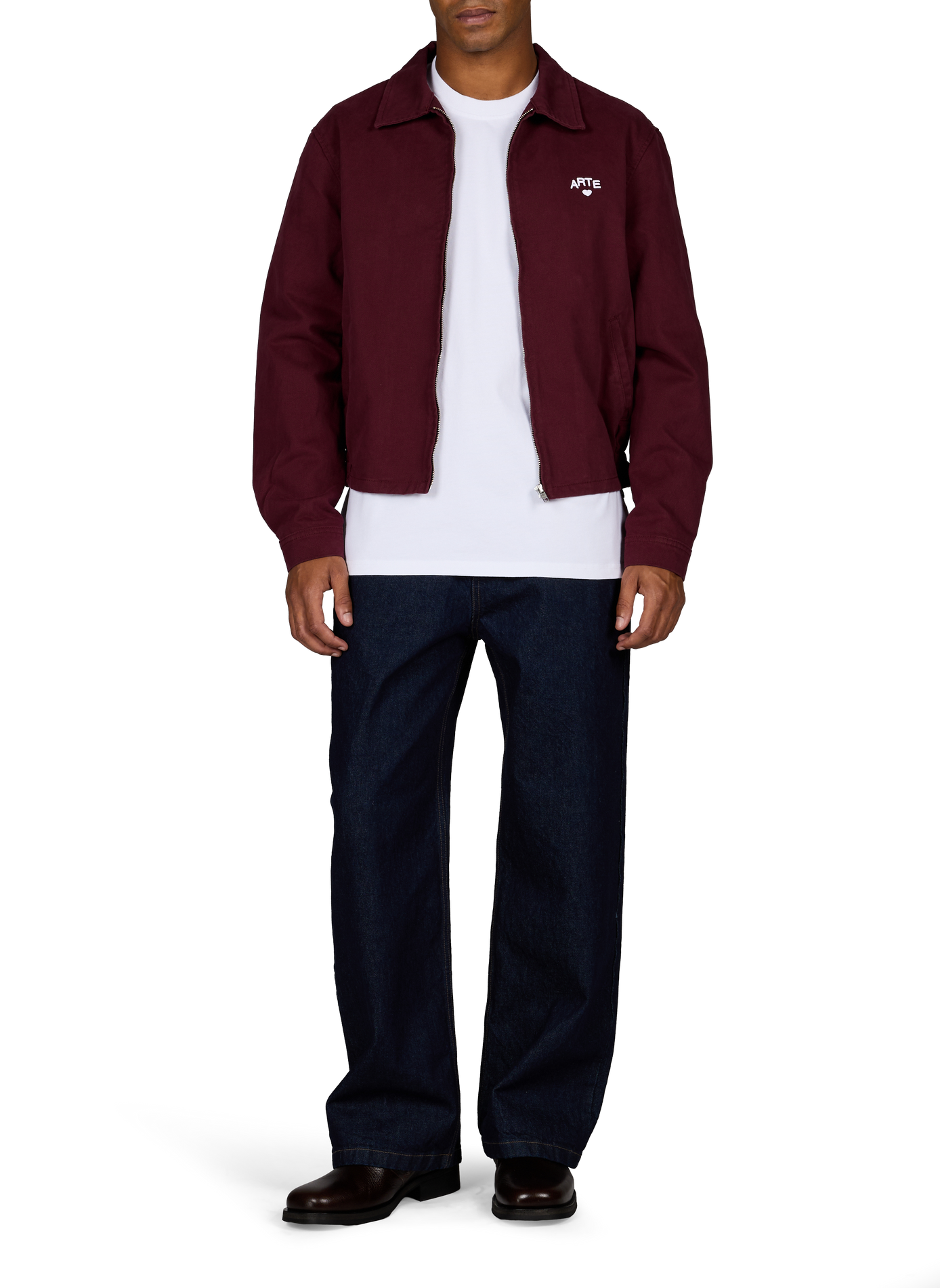 Blouson droite à logo en coton  ARTE ANTWERP Rouge