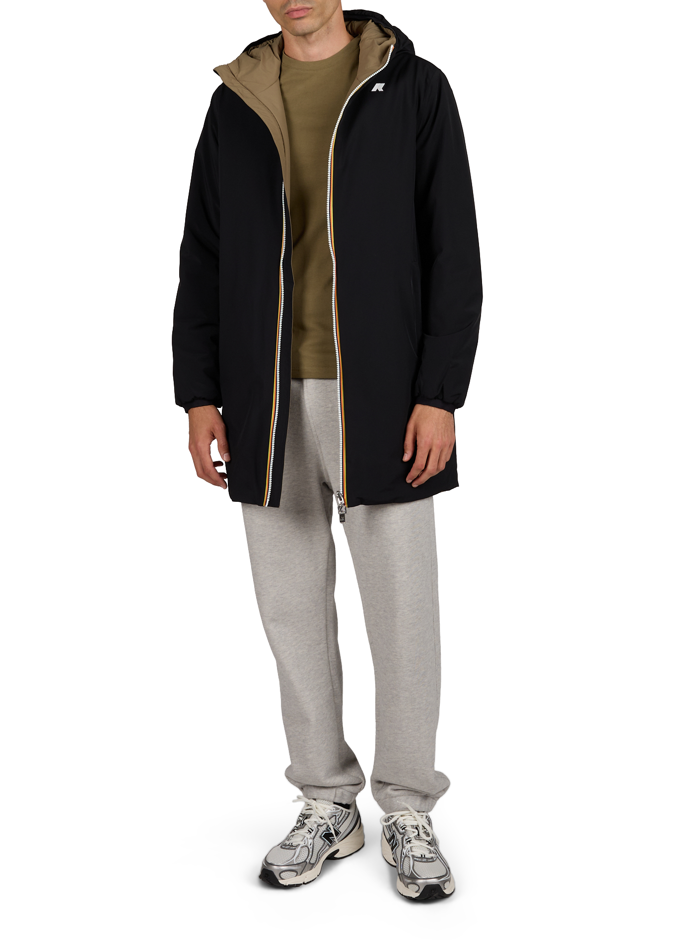 Wendeparka in mittlerer Länge Jacob St Warm K-WAY Khaki