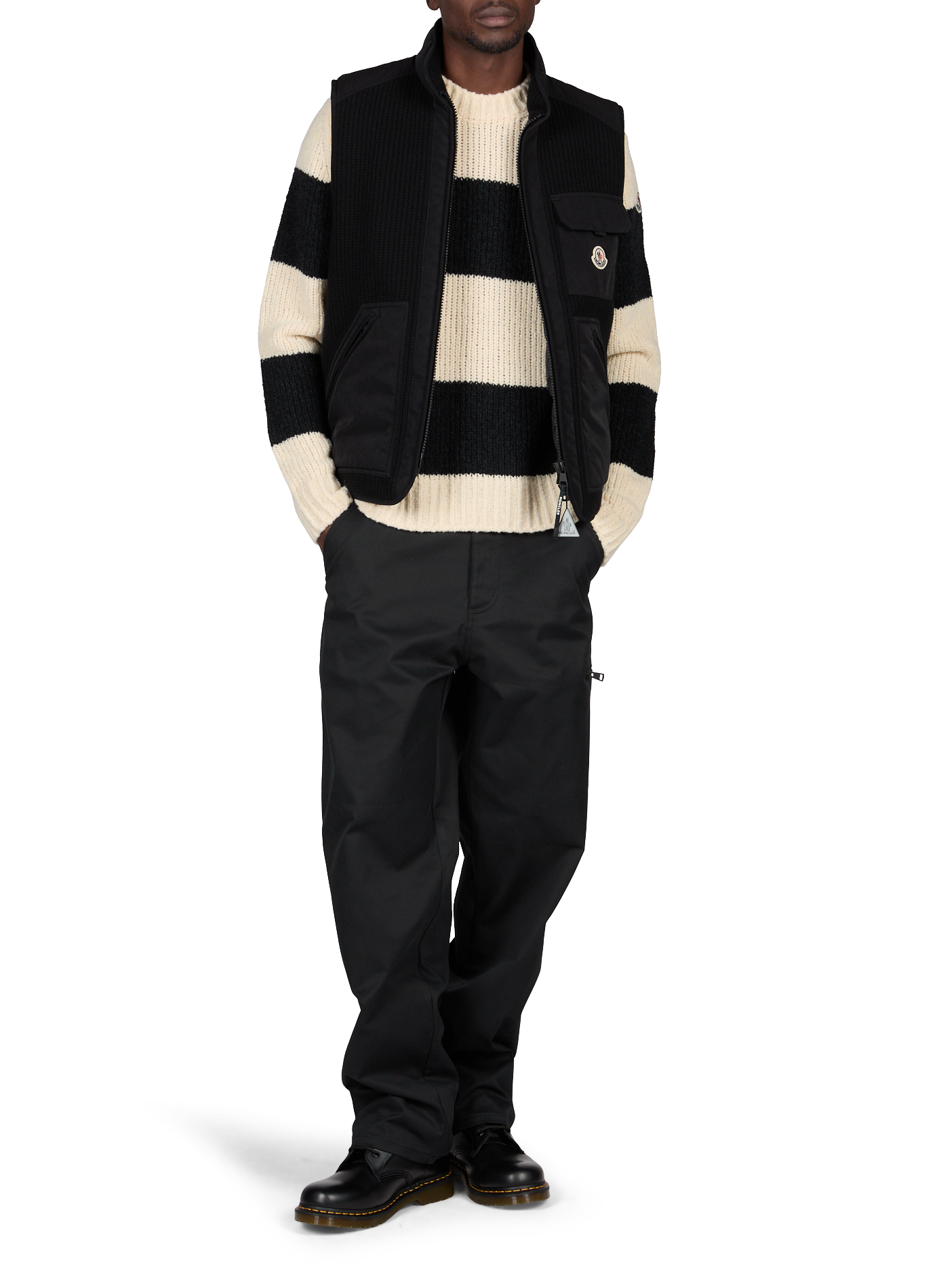 Striped sweater in blended virgin wool MONCLER Multicolour