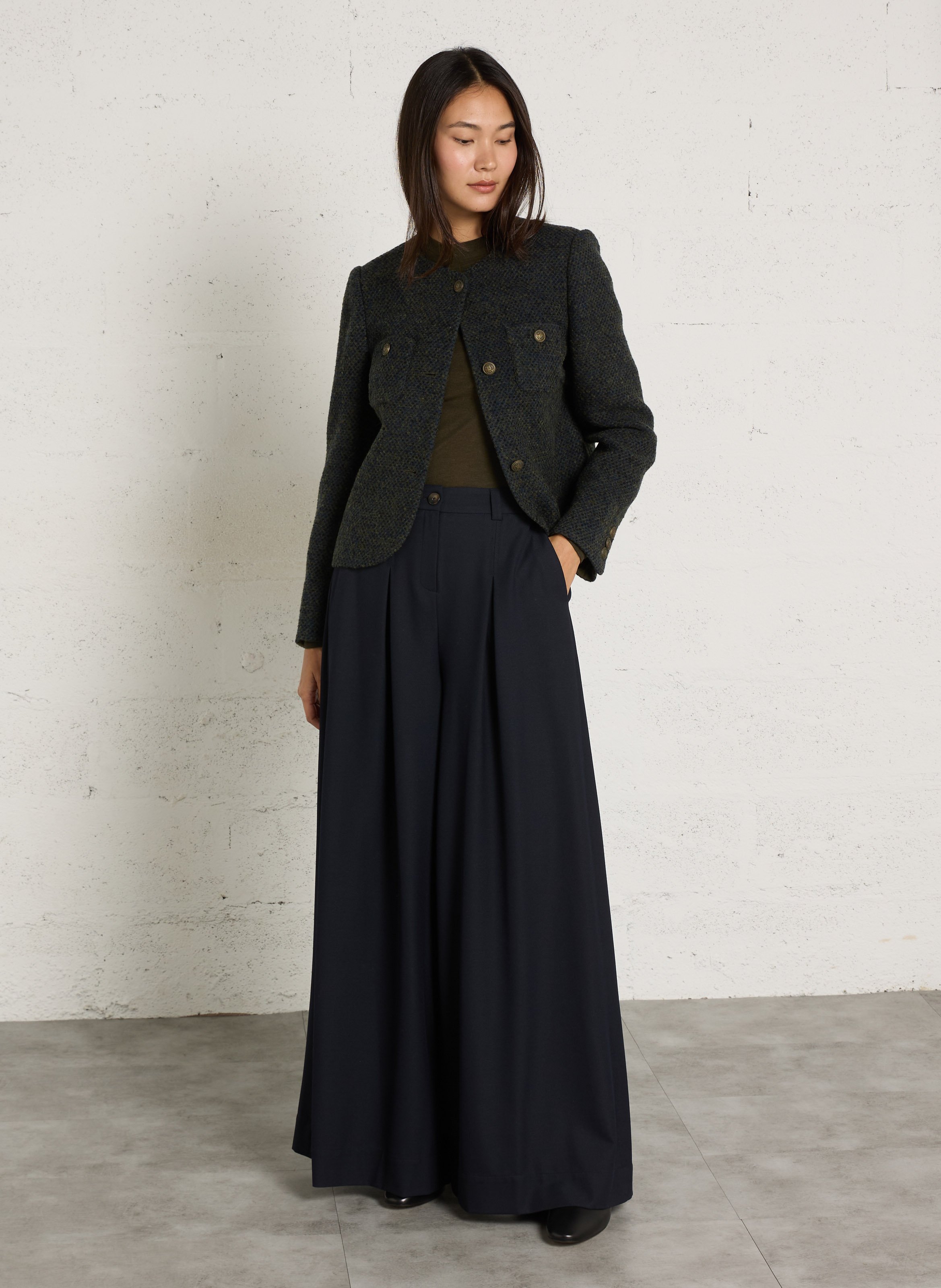 Veste droite en laine mélangée pia MAISON 123 Vert