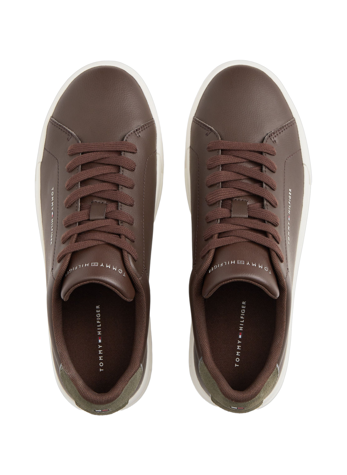 Basket cuir effet grainé | Marron TOMMY HILFIGER Homme