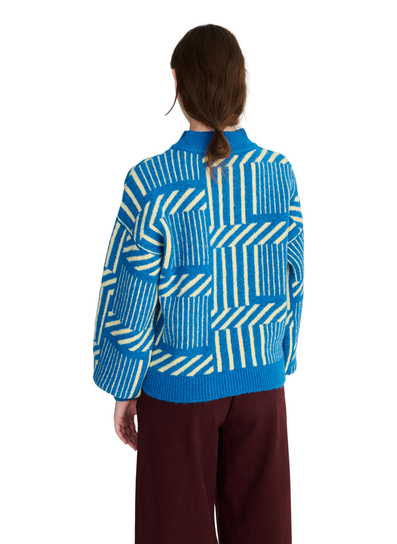 Pull col rond ample imprimé BOBO CHOSES Blue