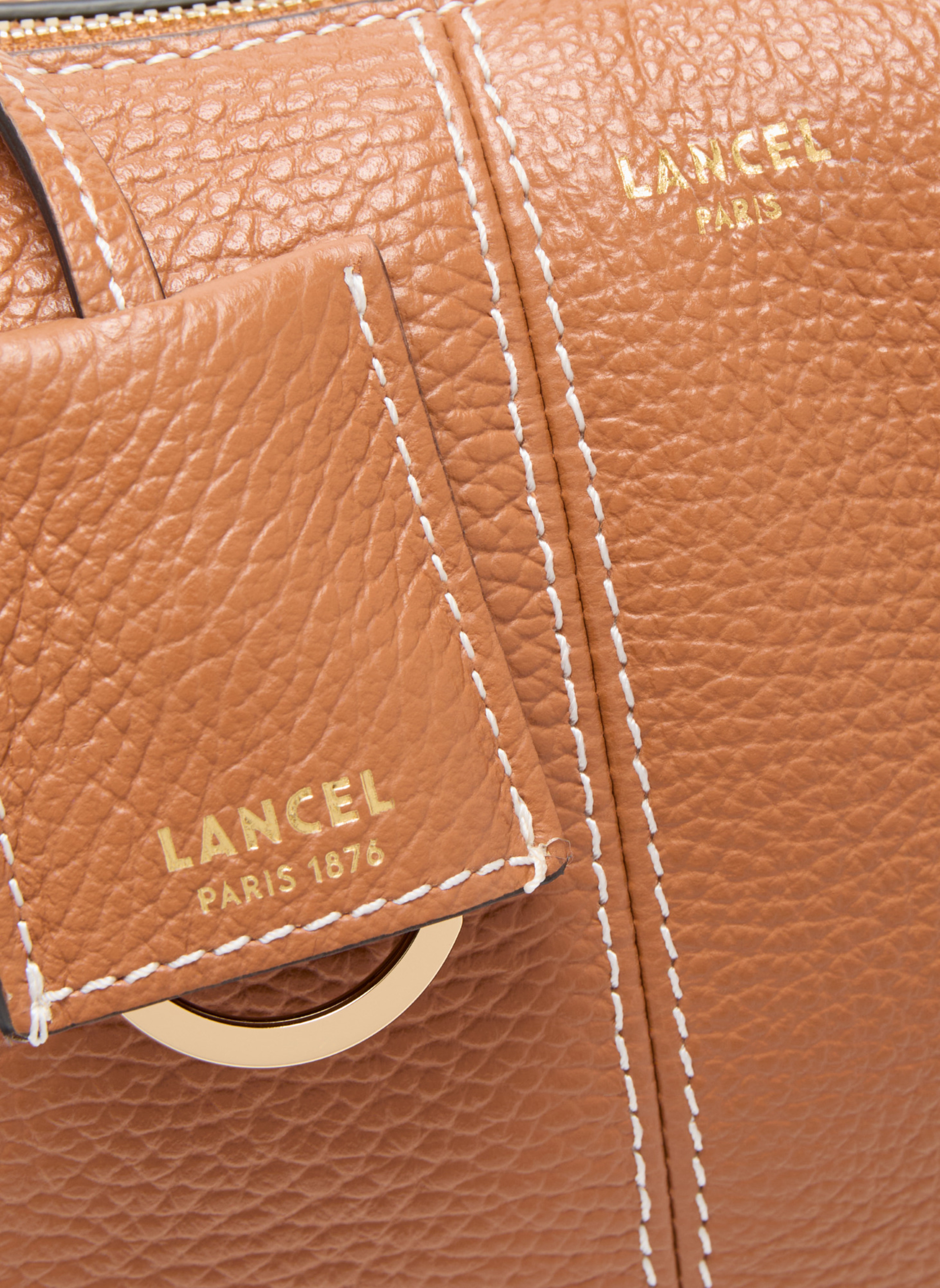 Sac hobo zippé m victoire de lancel en cuir LANCEL Marron