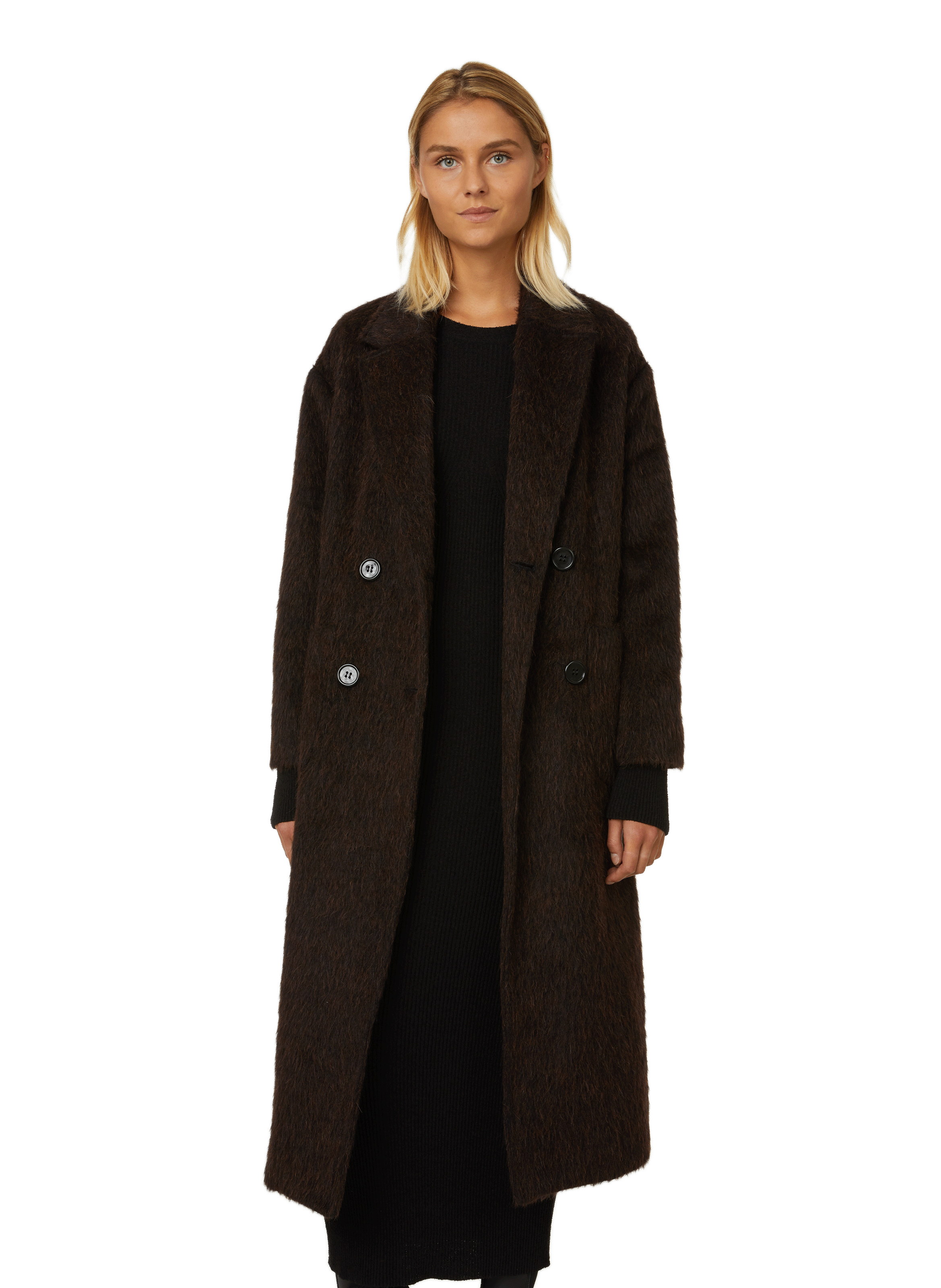 SAISON 1865 Fur-effect coat Brown